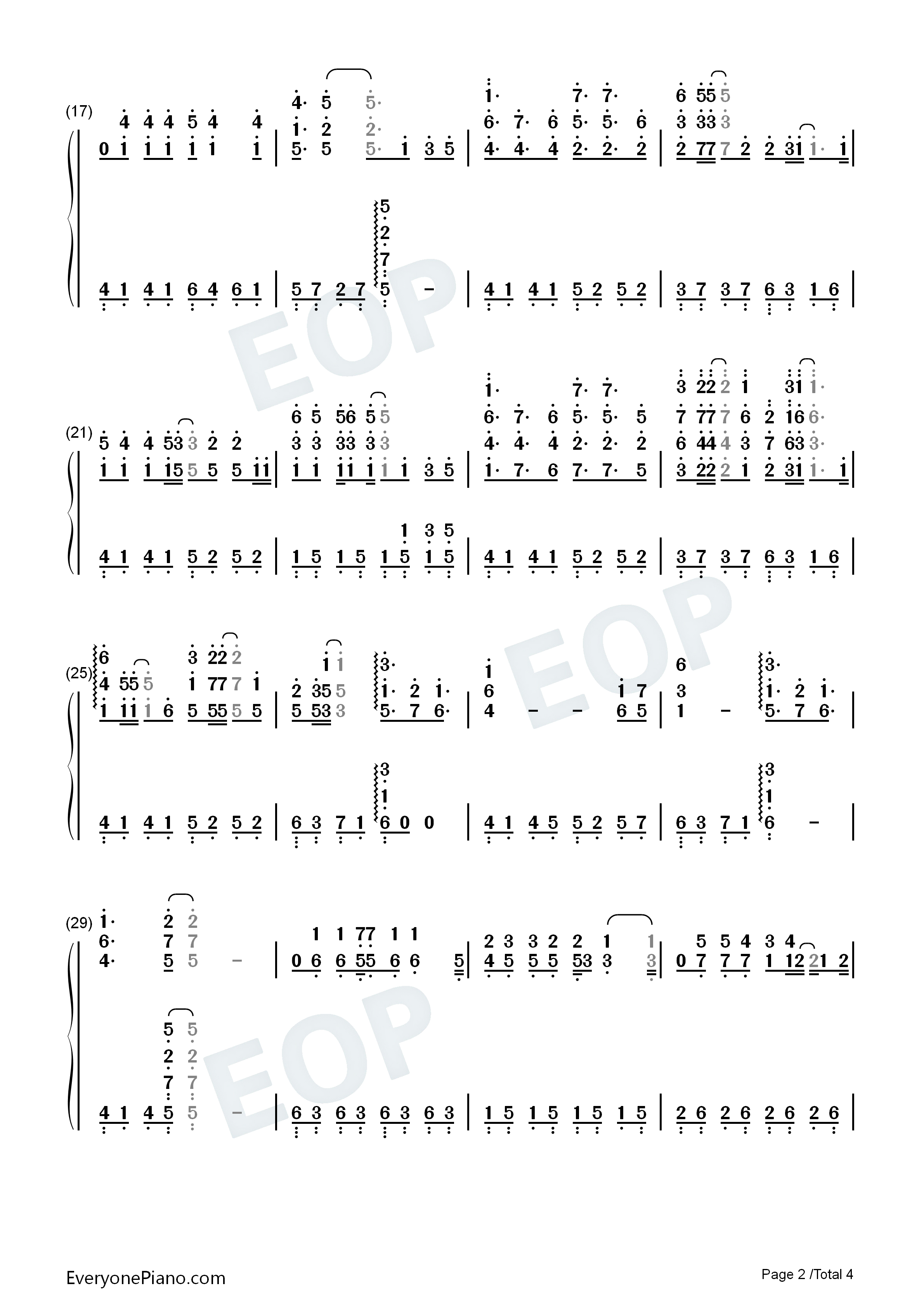 用心把天空锁住钢琴简谱_DEW_the_star_5演唱