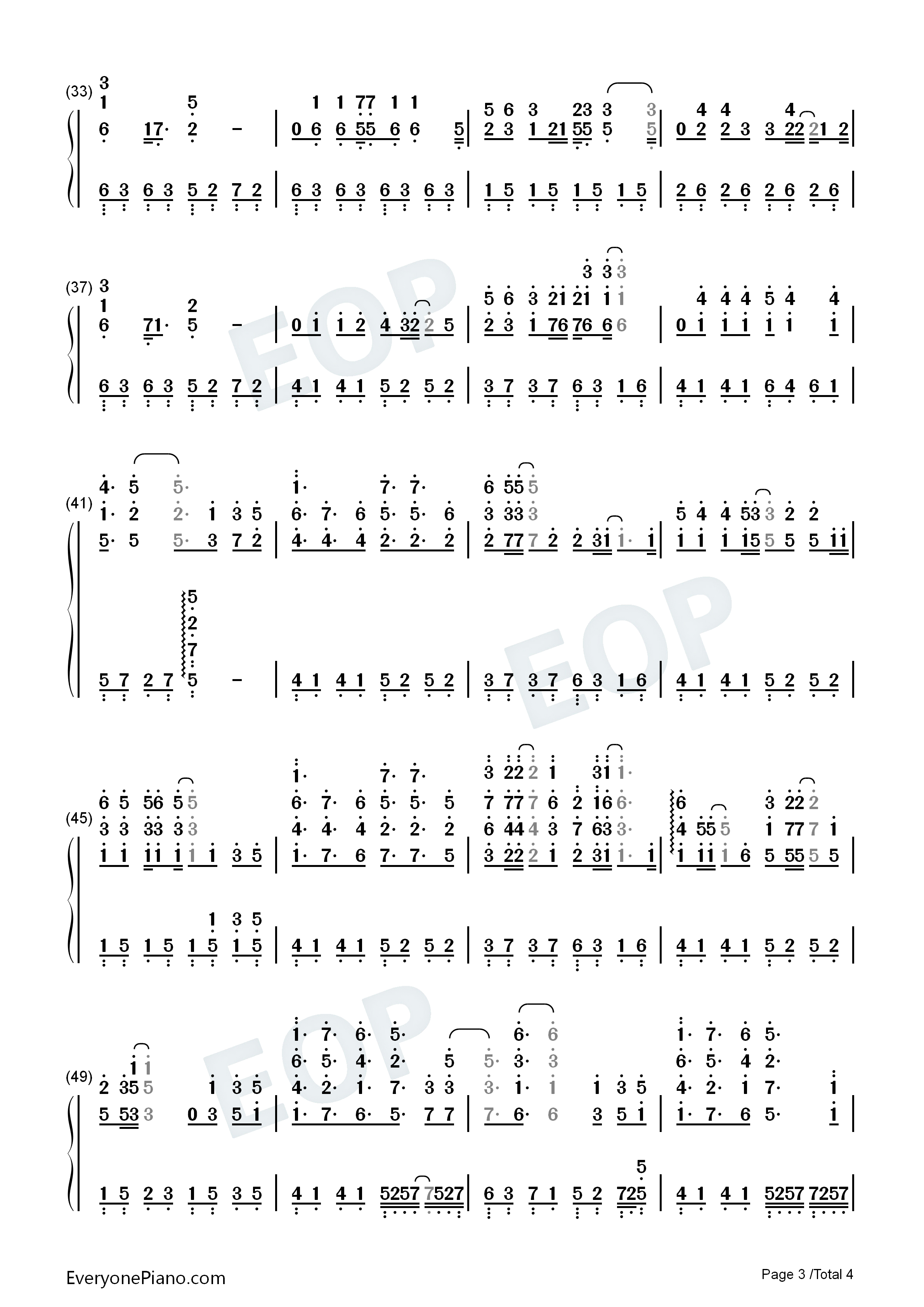 用心把天空锁住钢琴简谱_DEW_the_star_5演唱