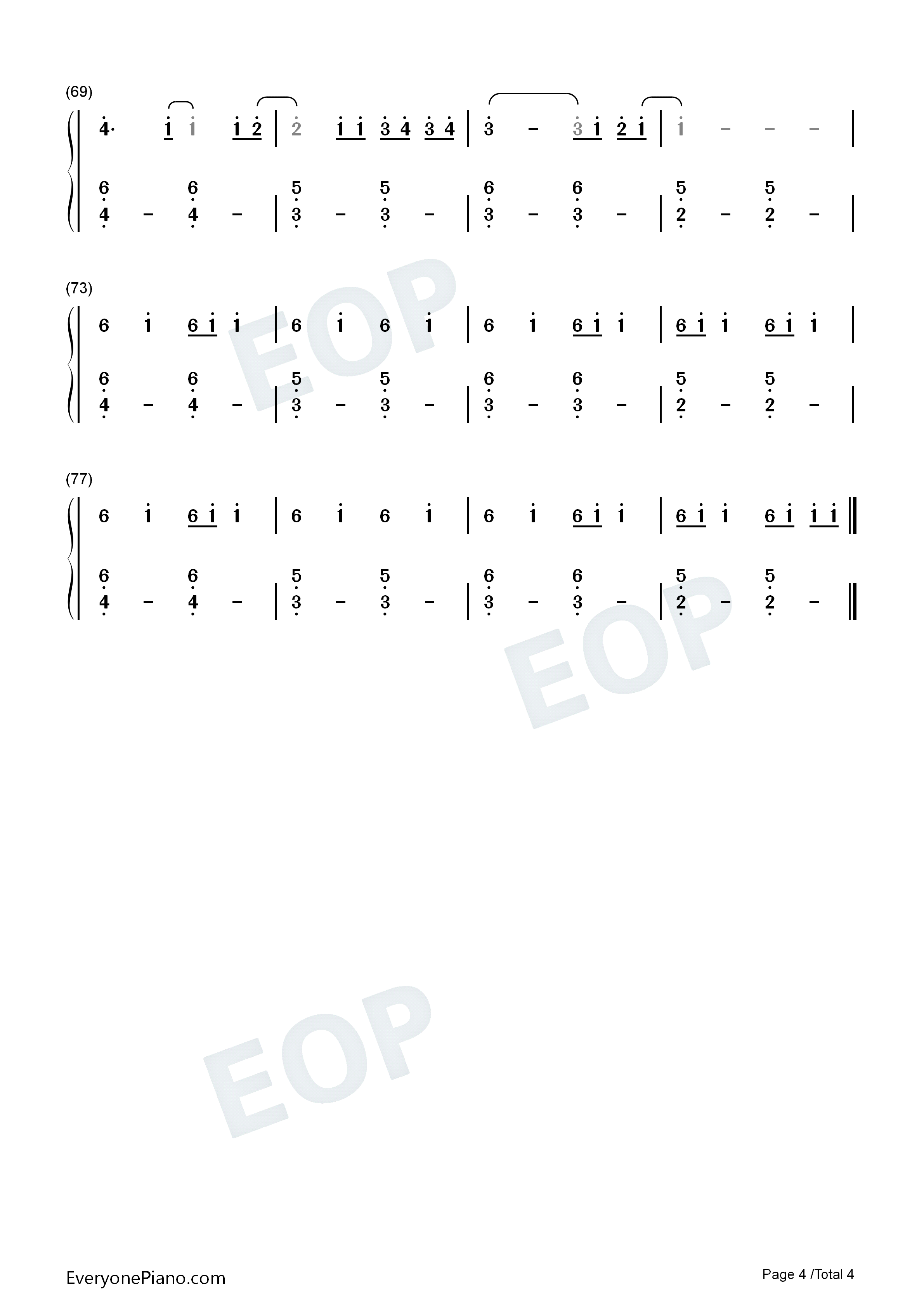 Falling钢琴简谱_Trevor_Daniel演唱