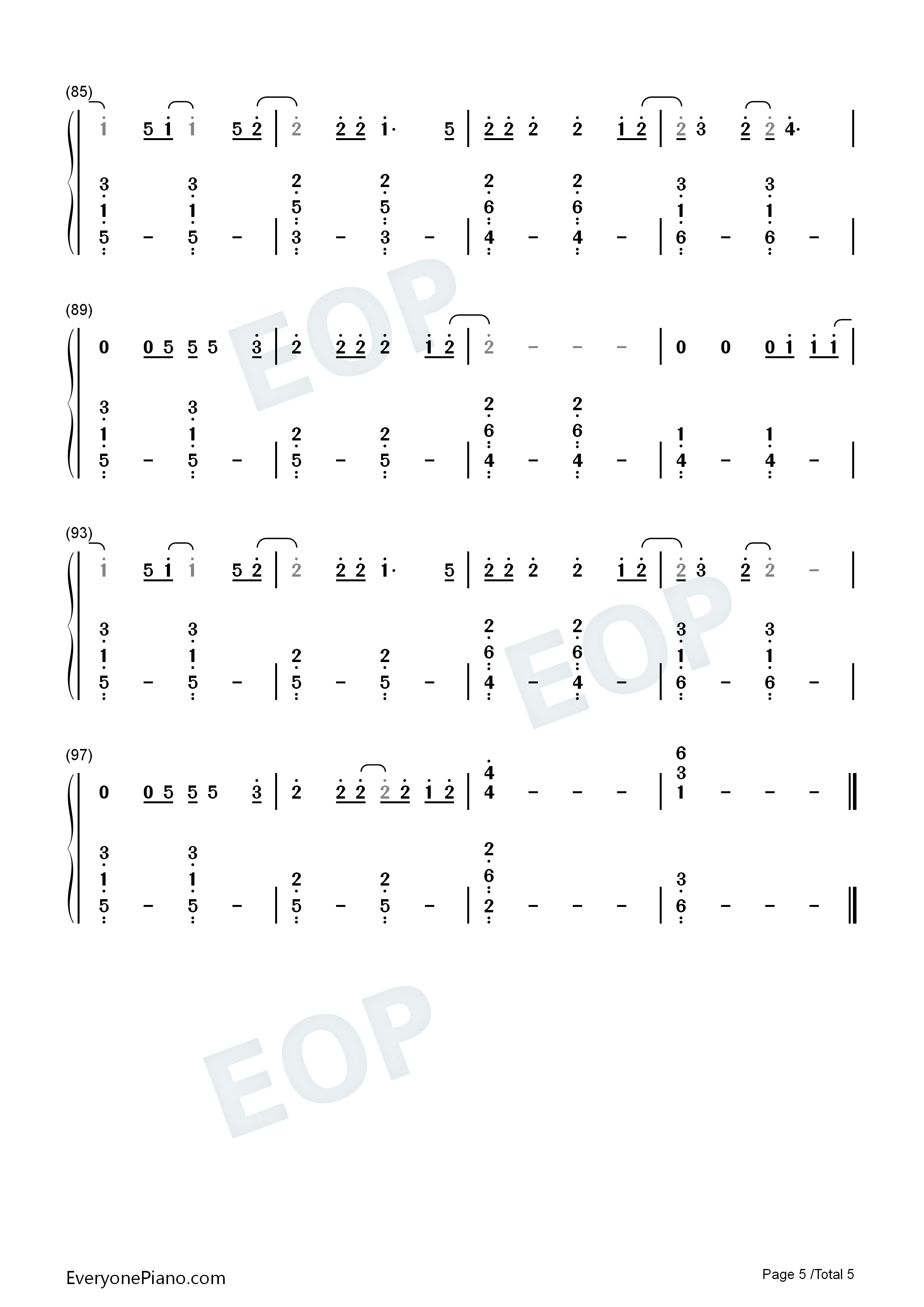 Believe钢琴简谱_Adam_Lambert演唱