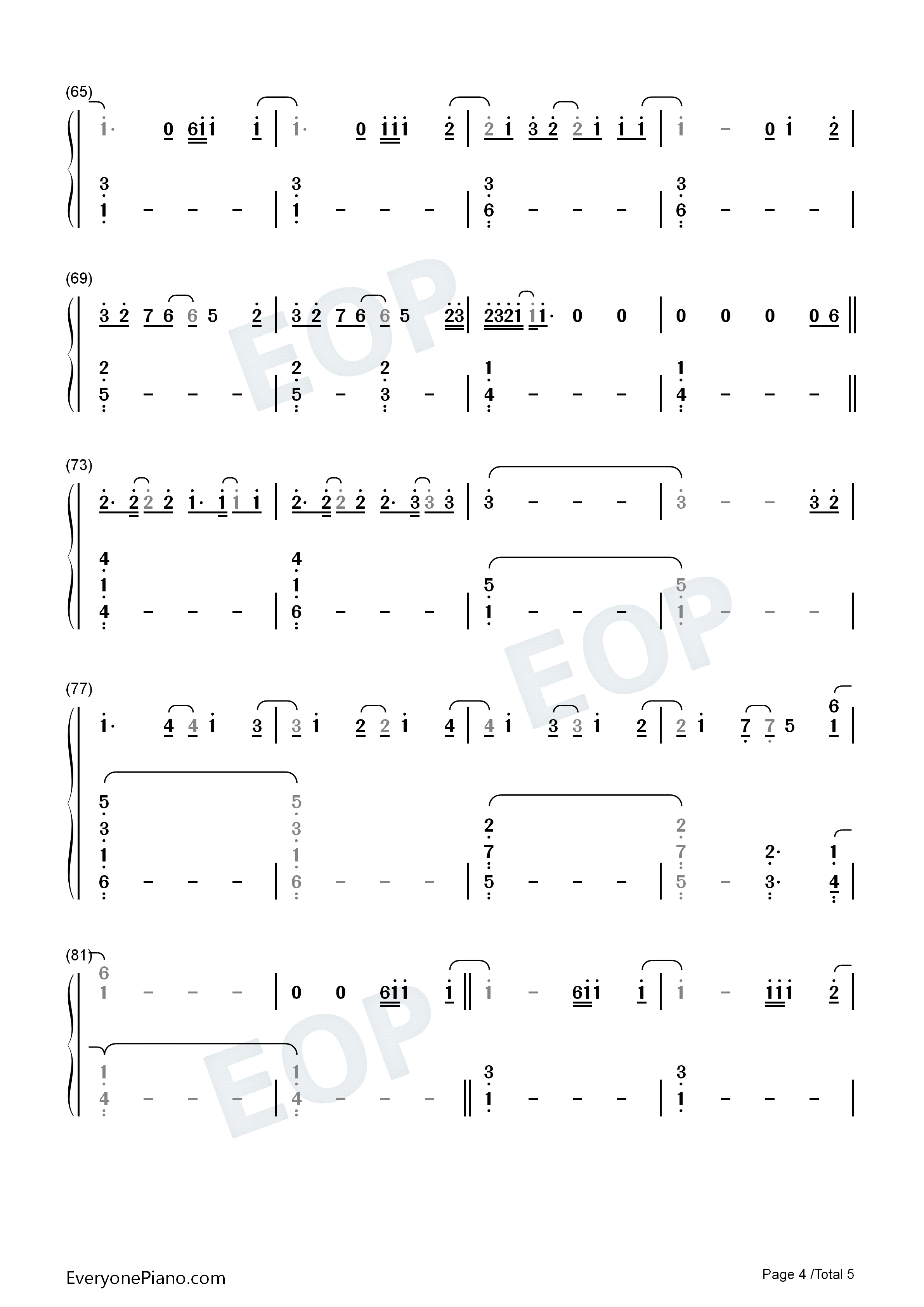 Falling钢琴简谱_Harry_Styles演唱