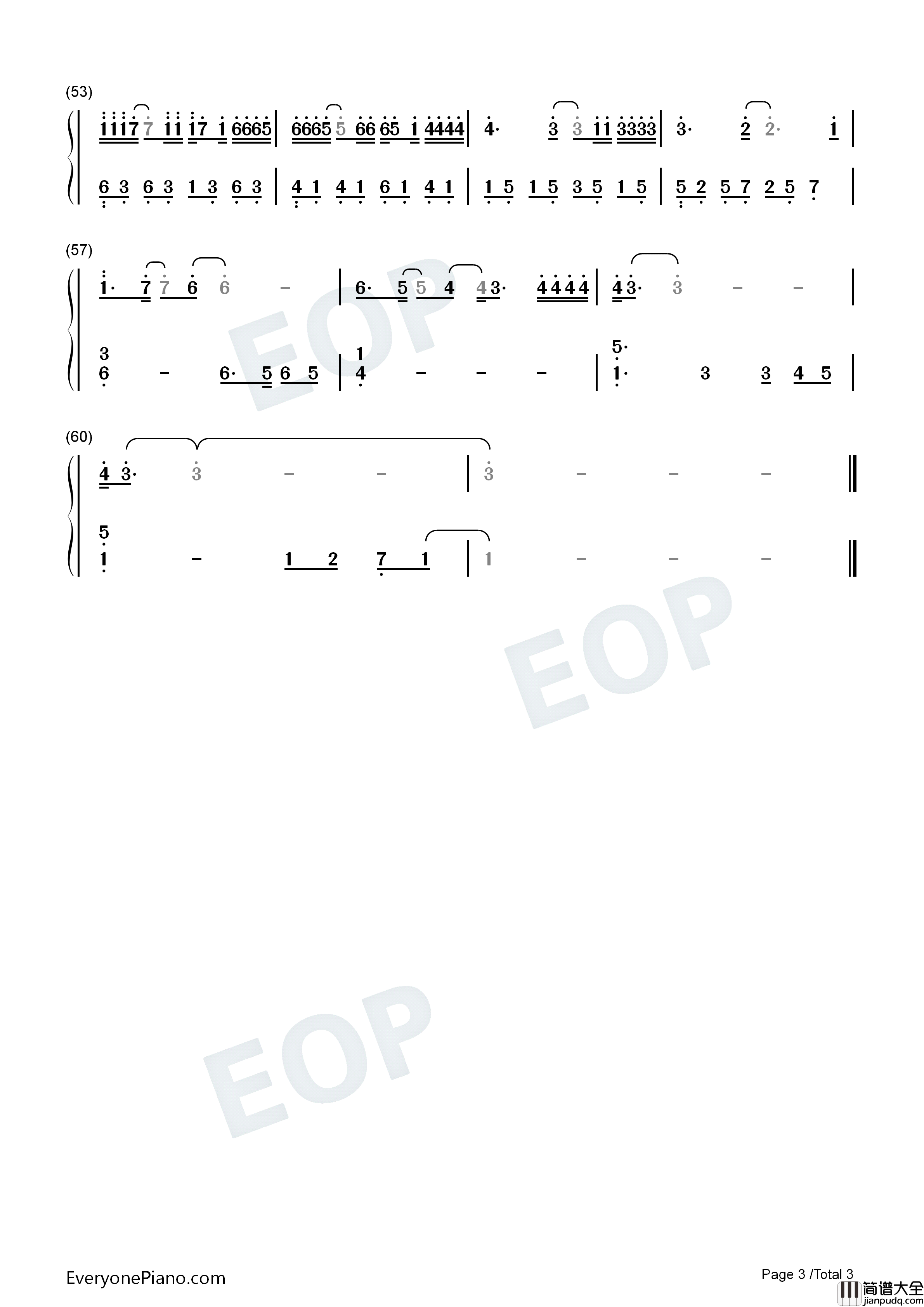 透明钢琴简谱_邓紫棋演唱