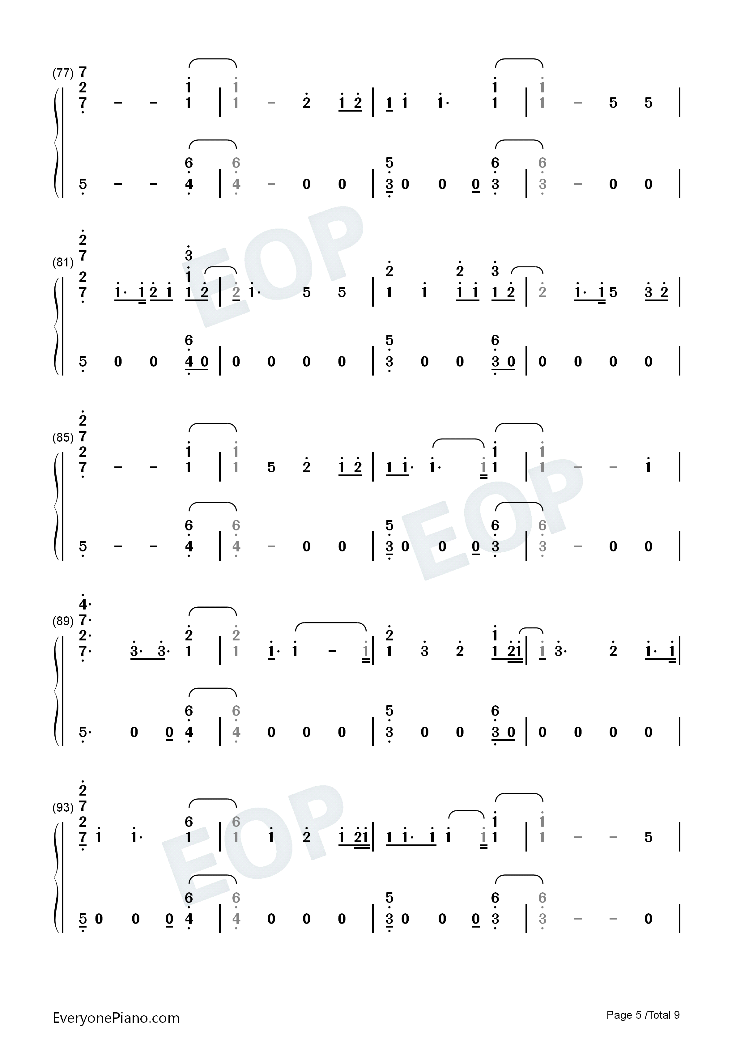 PS_I_Hope_You_Are_Happy钢琴简谱_The_Chainsmokers_Blink_182演唱