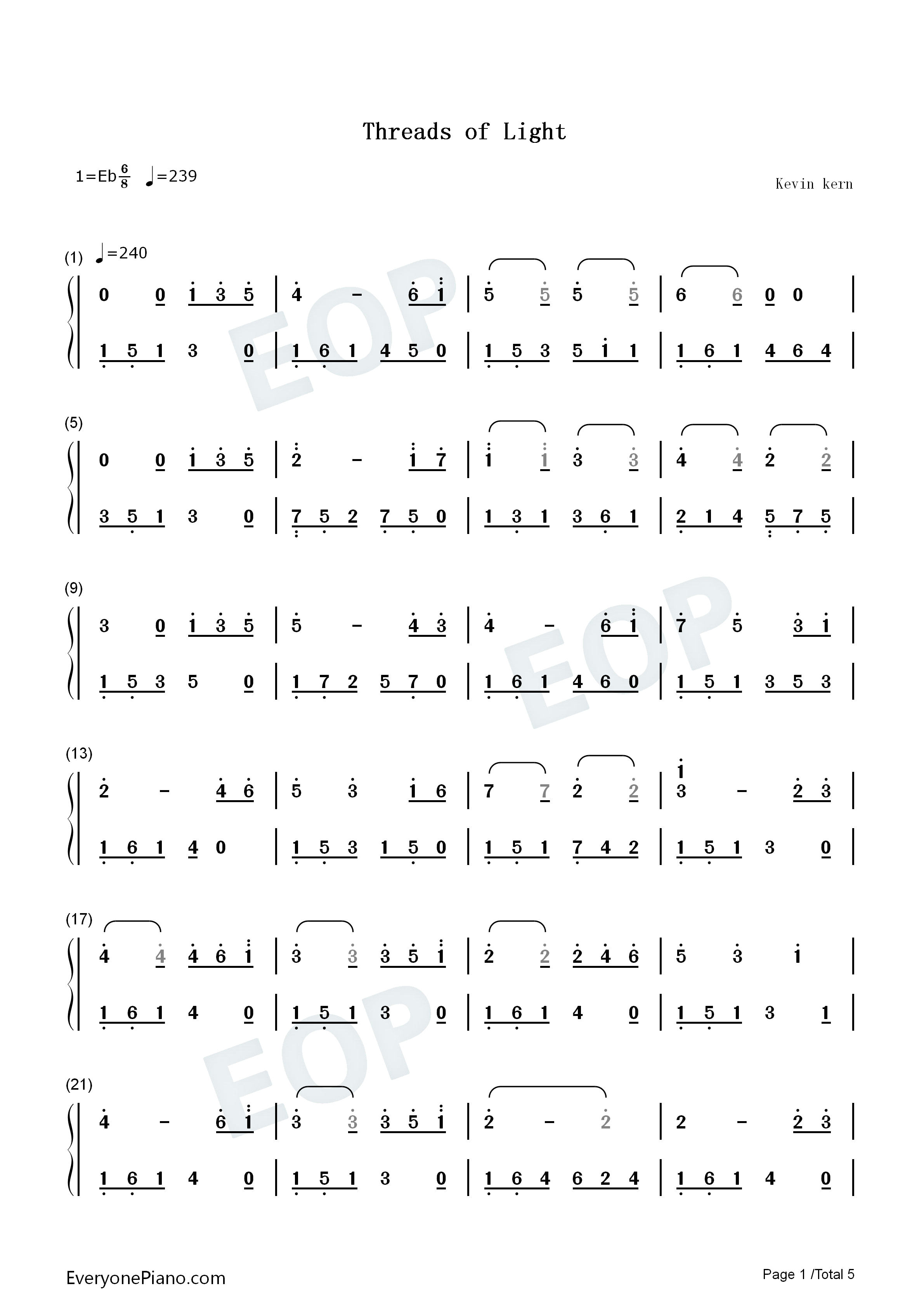 Threads_of_Light钢琴简谱_Kevin_Kern演唱