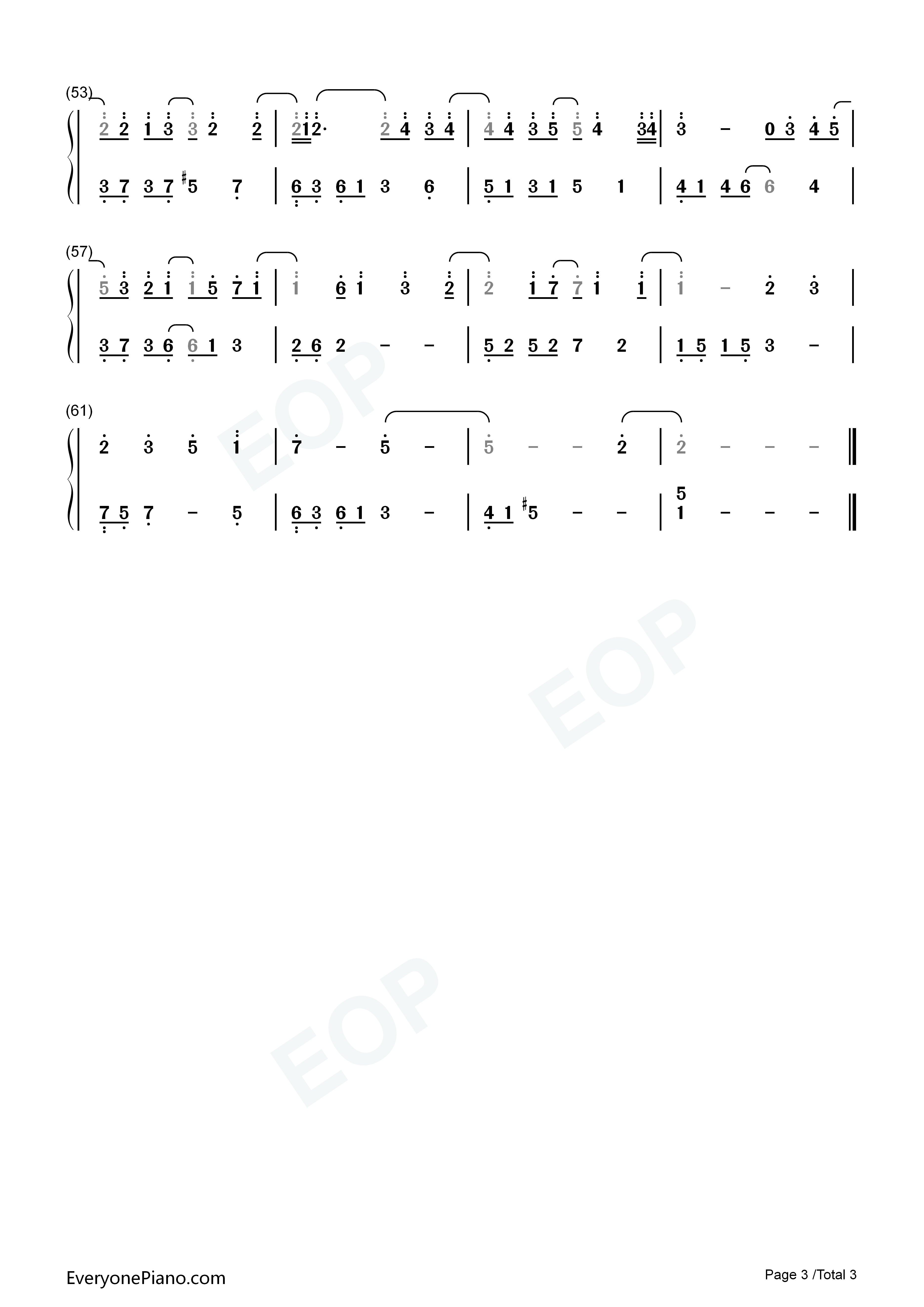 别勉强钢琴简谱_邓紫棋_周兴哲演唱