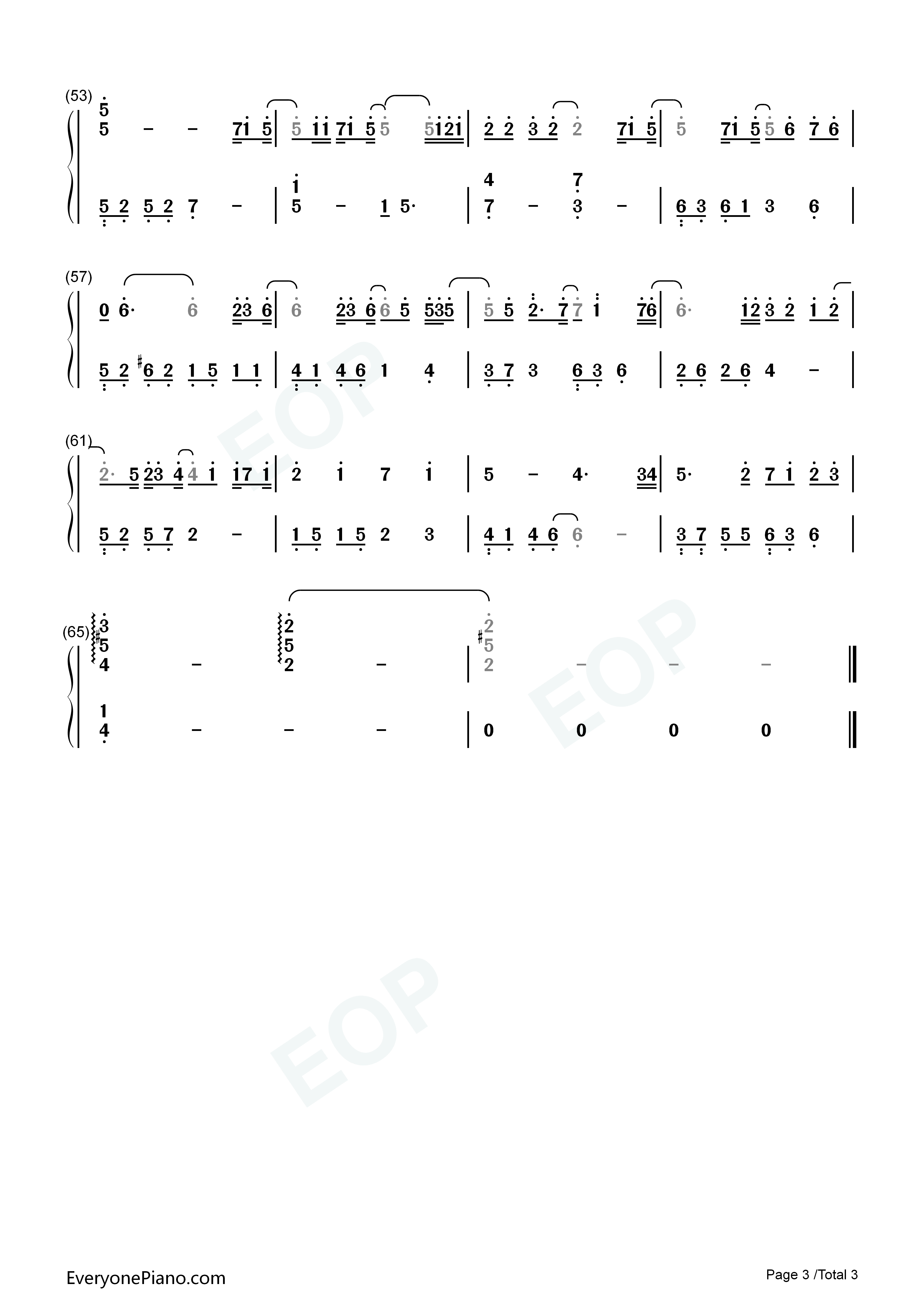 你的情歌钢琴简谱_Tank演唱