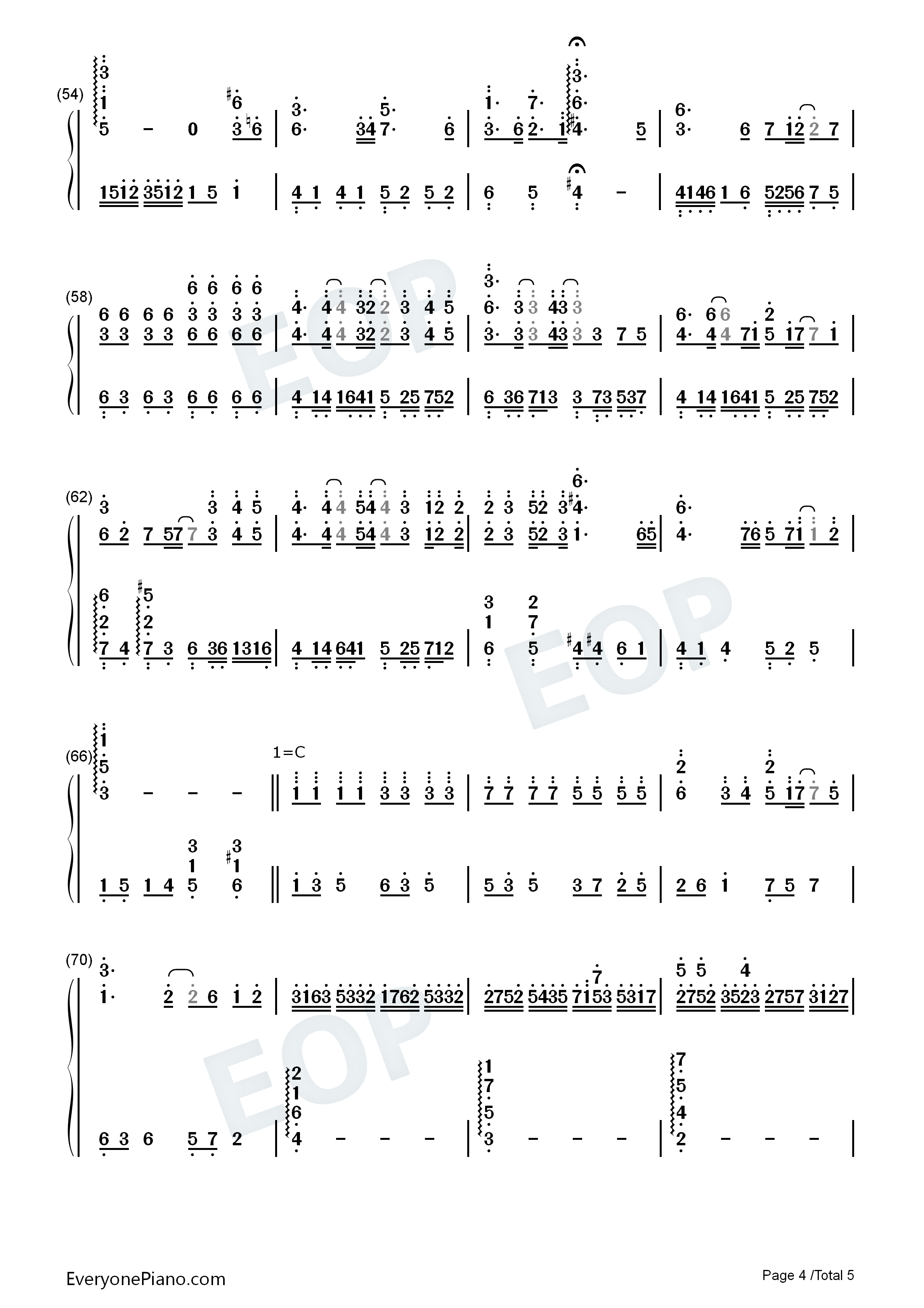 没有头绪钢琴简谱_初学者_演唱