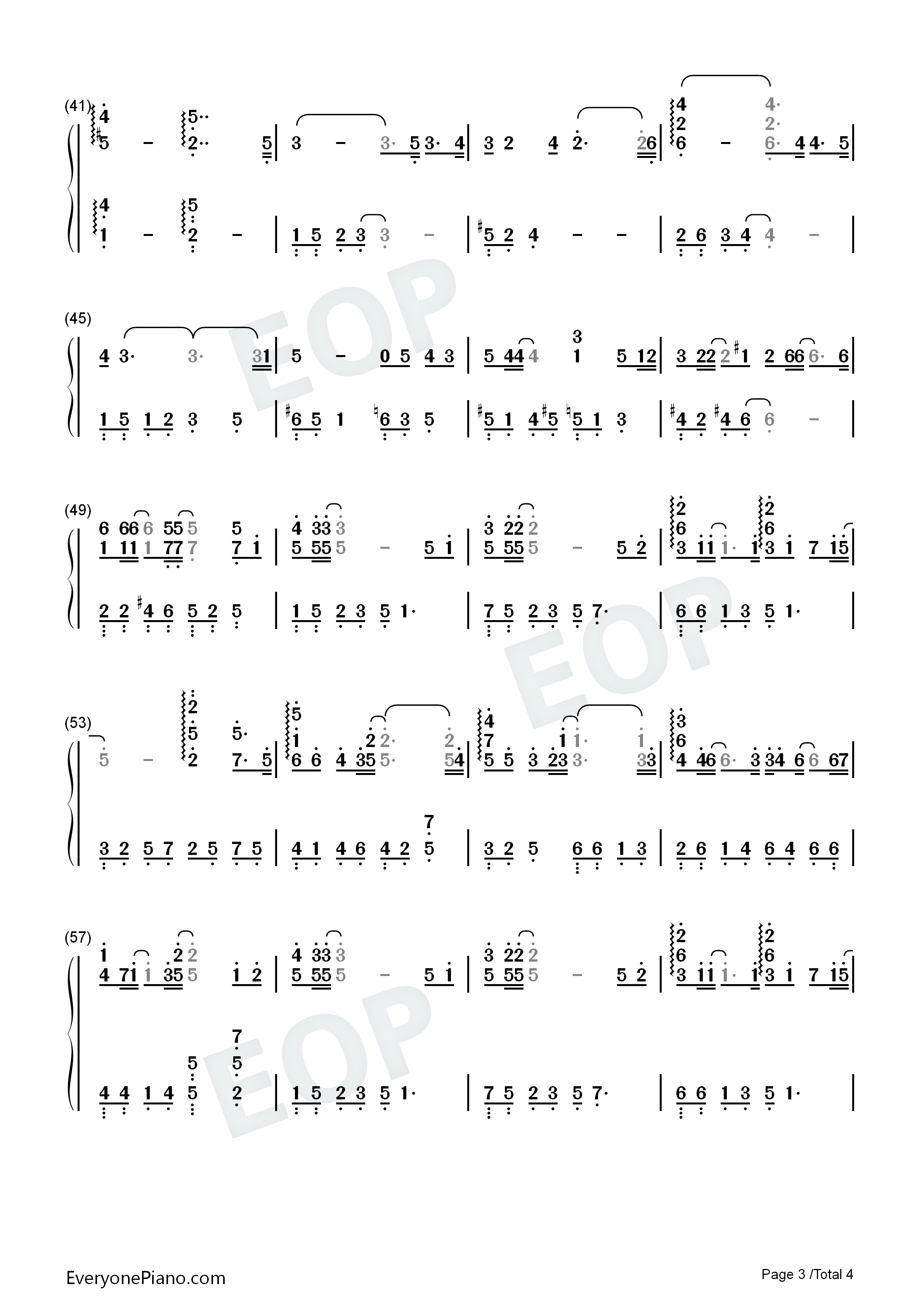 愿得一心人钢琴简谱_周深演唱