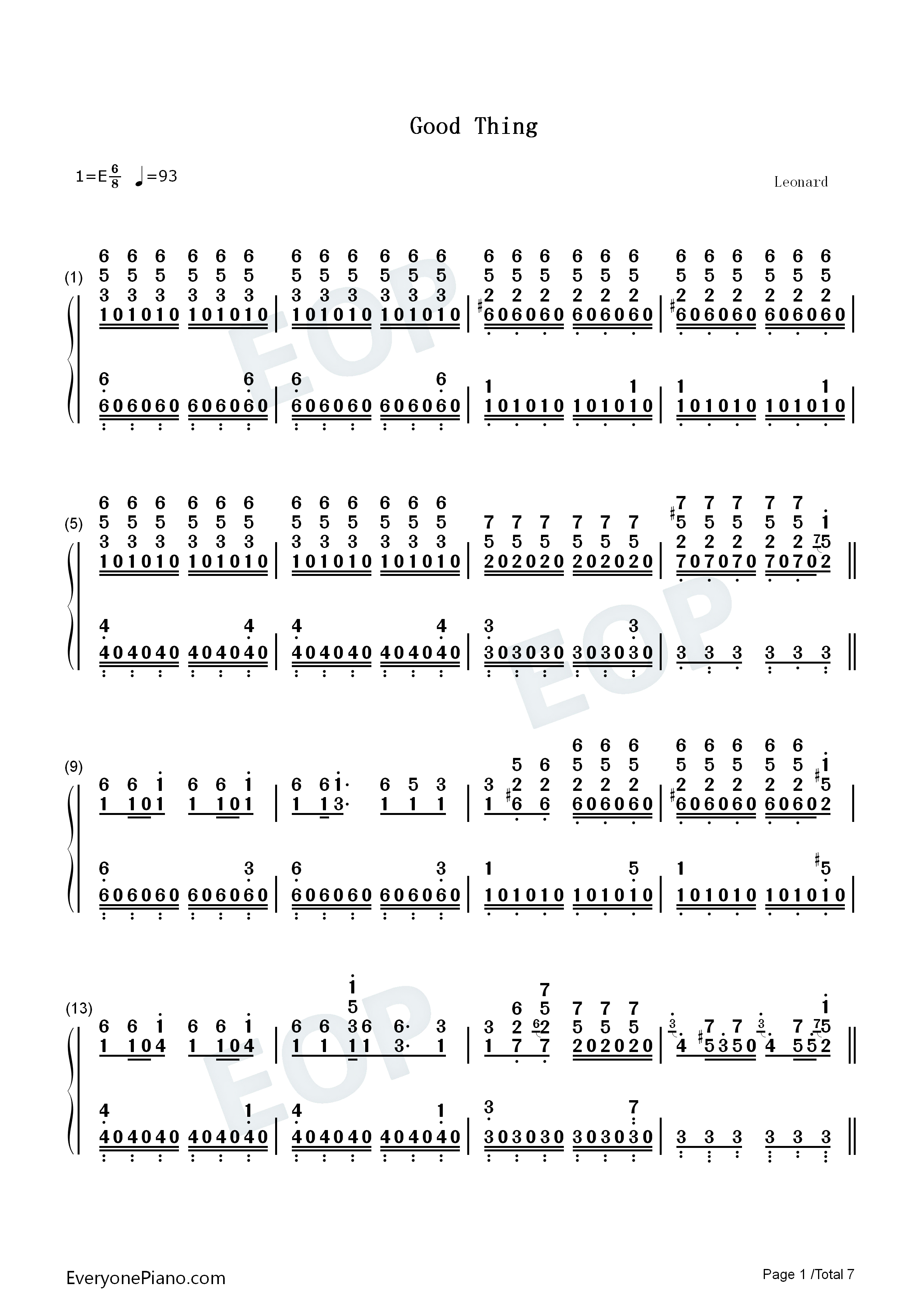Good_Thing钢琴简谱_Zedd_Kehlani演唱