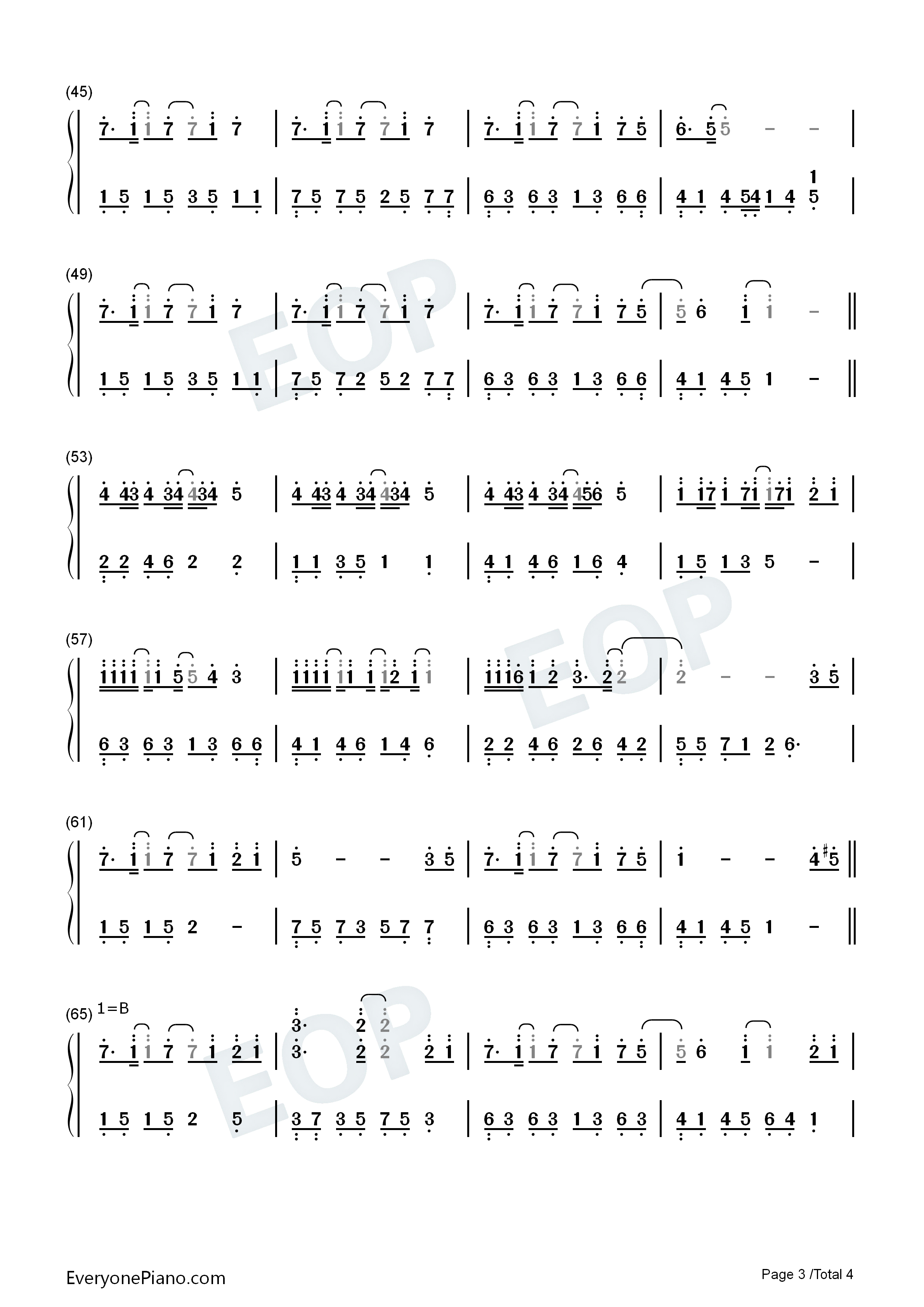 好想好想你钢琴简谱_邓紫棋演唱