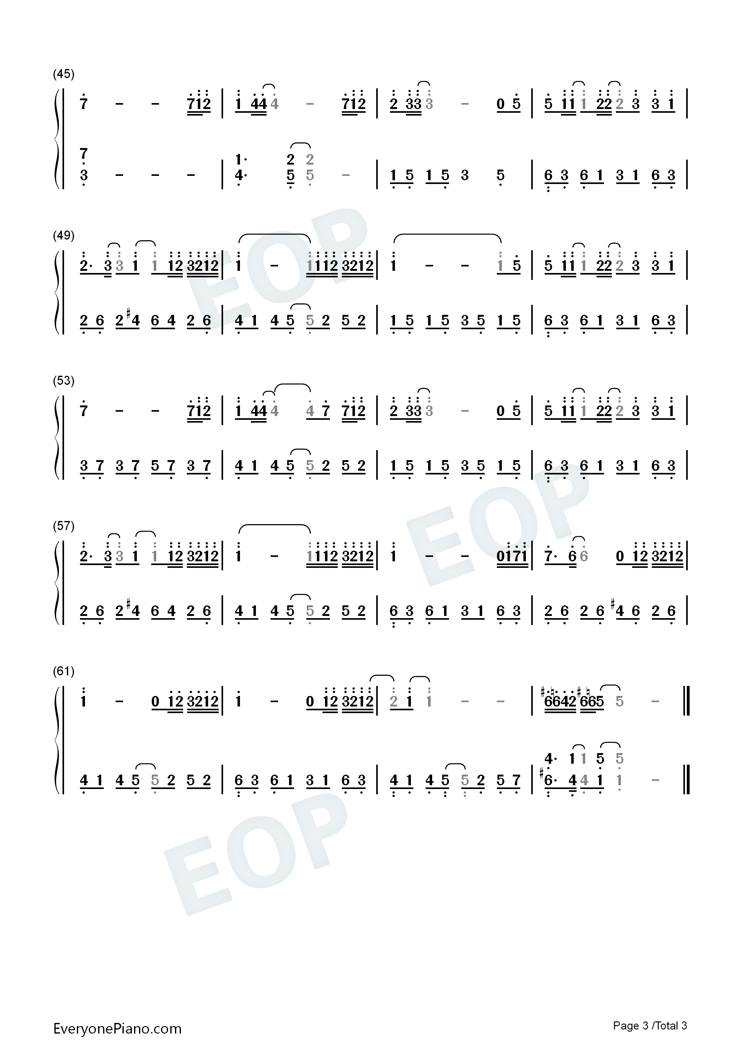 突然之间钢琴简谱_邓紫棋演唱