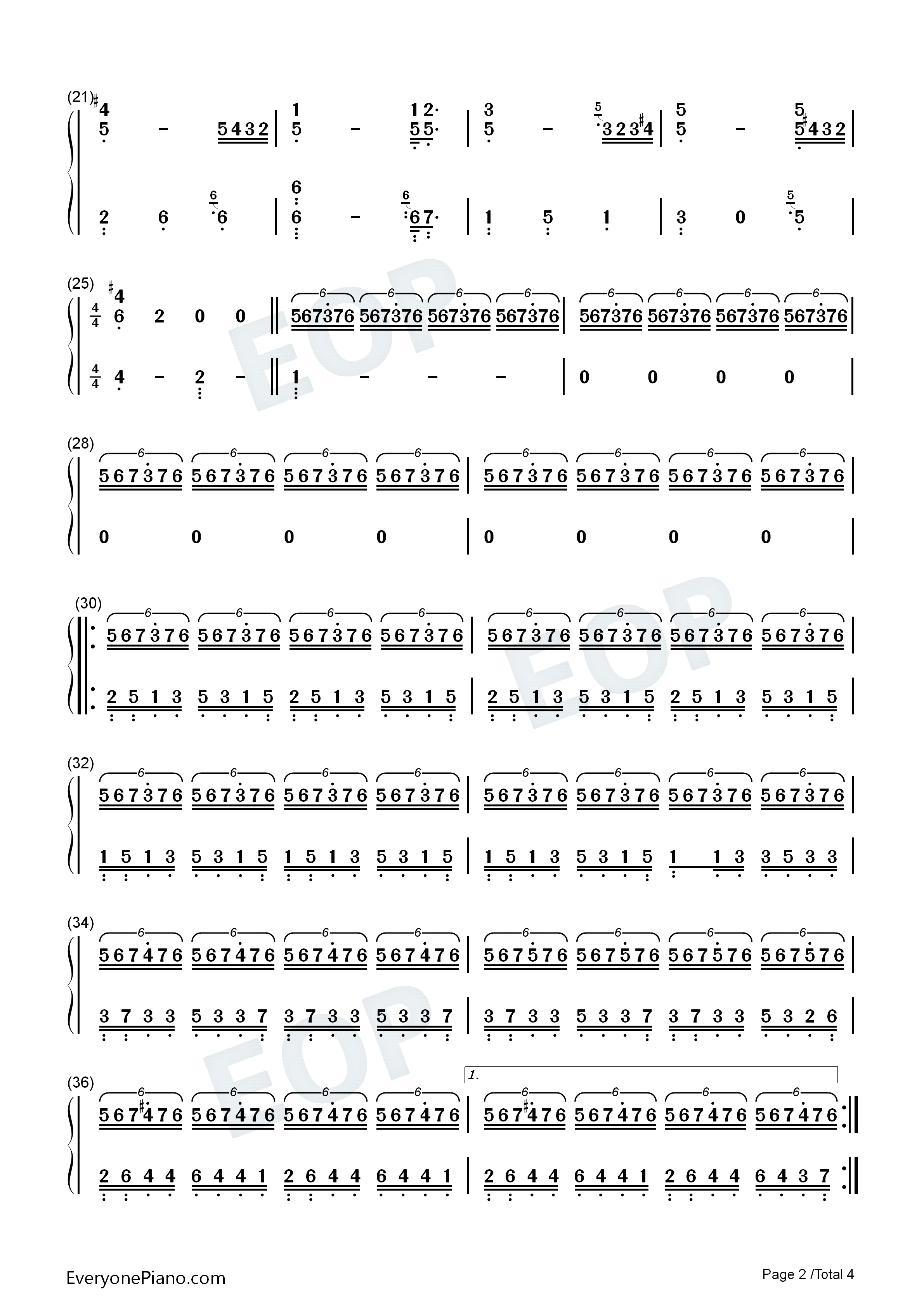 I_Love_You钢琴简谱_RIOPY演唱