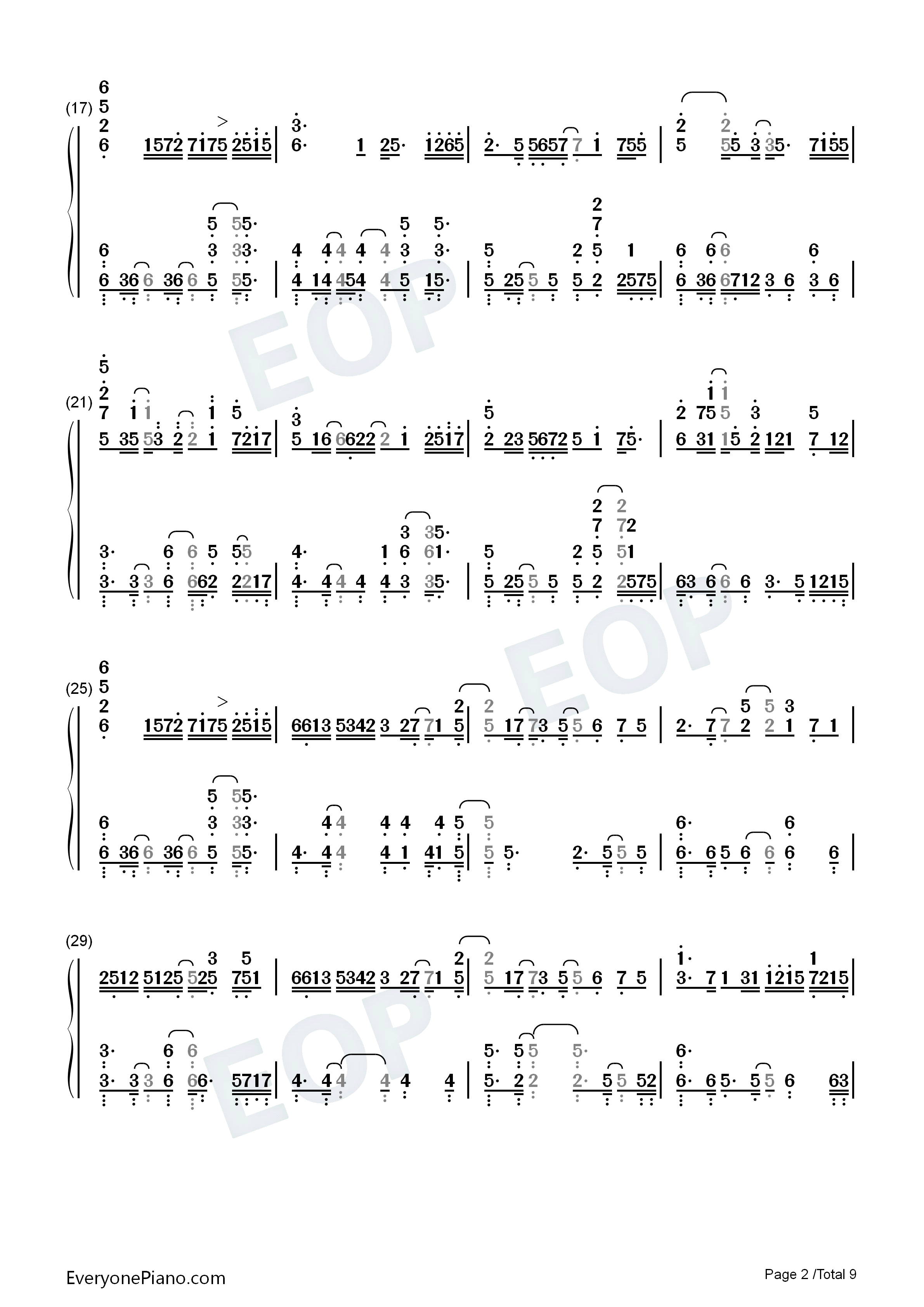 Lightning_Moment钢琴简谱_DJ_OKAWARI演唱