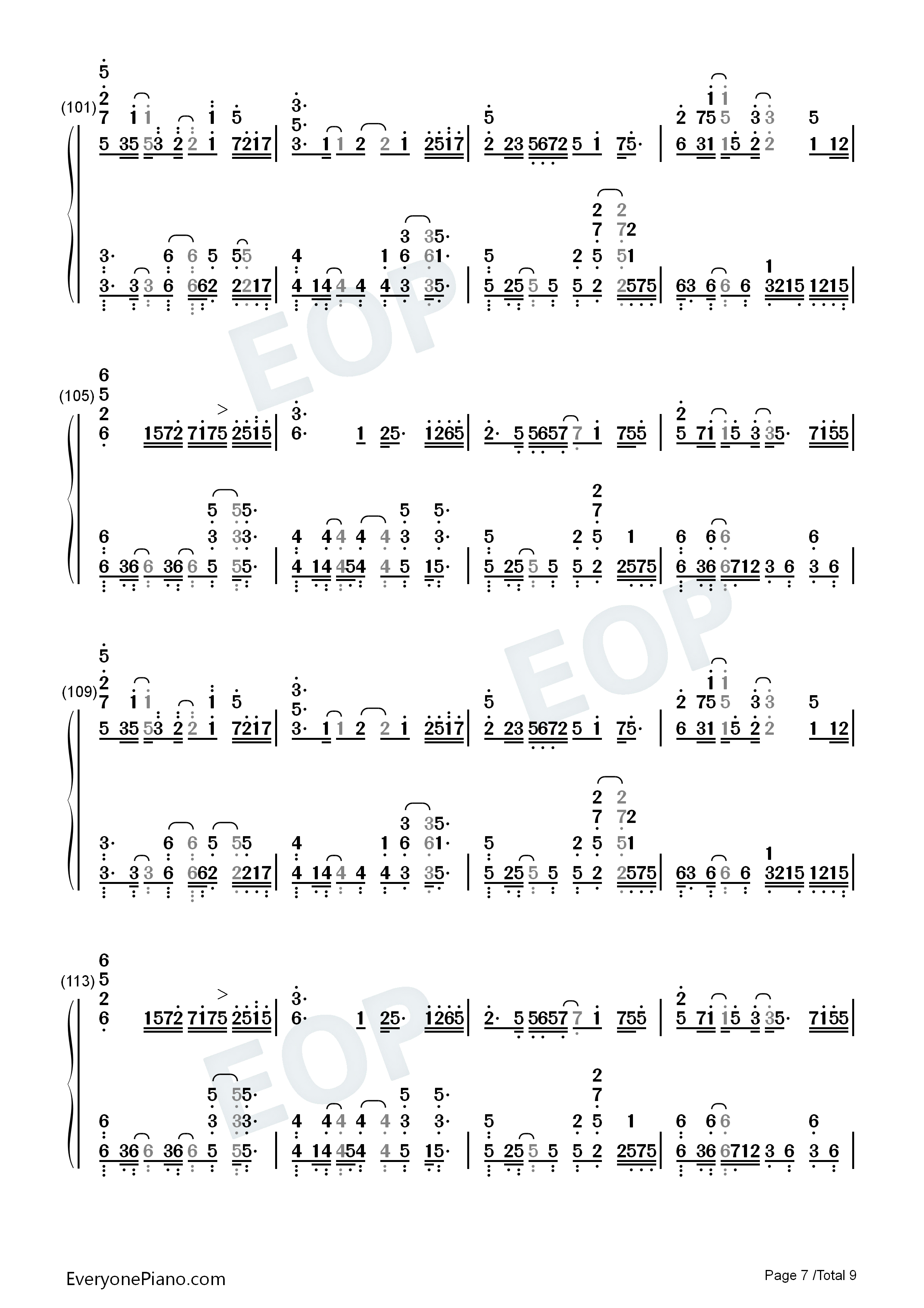 Lightning_Moment钢琴简谱_DJ_OKAWARI演唱