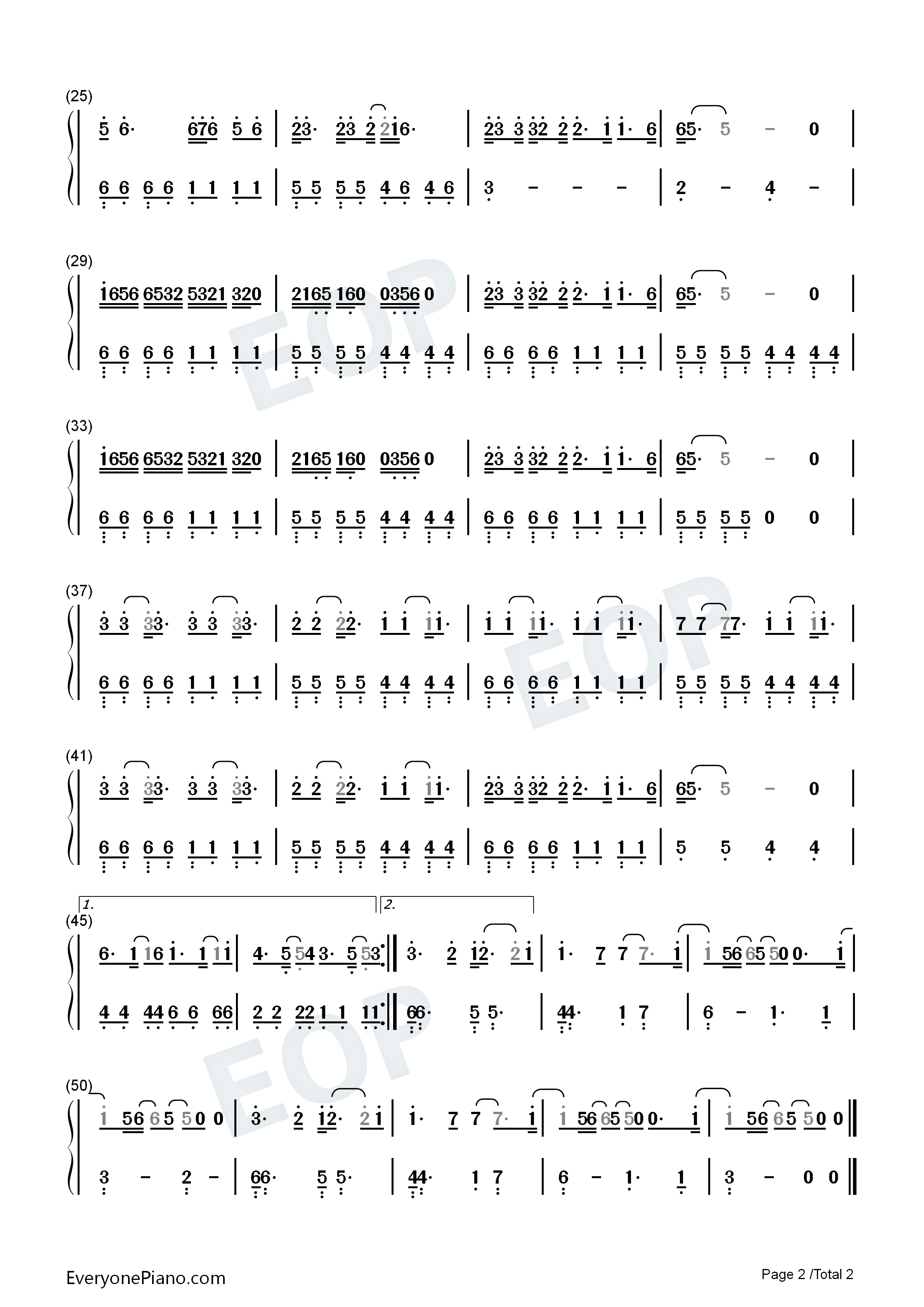 Forever_Yours钢琴简谱_Kygo_Avicii演唱