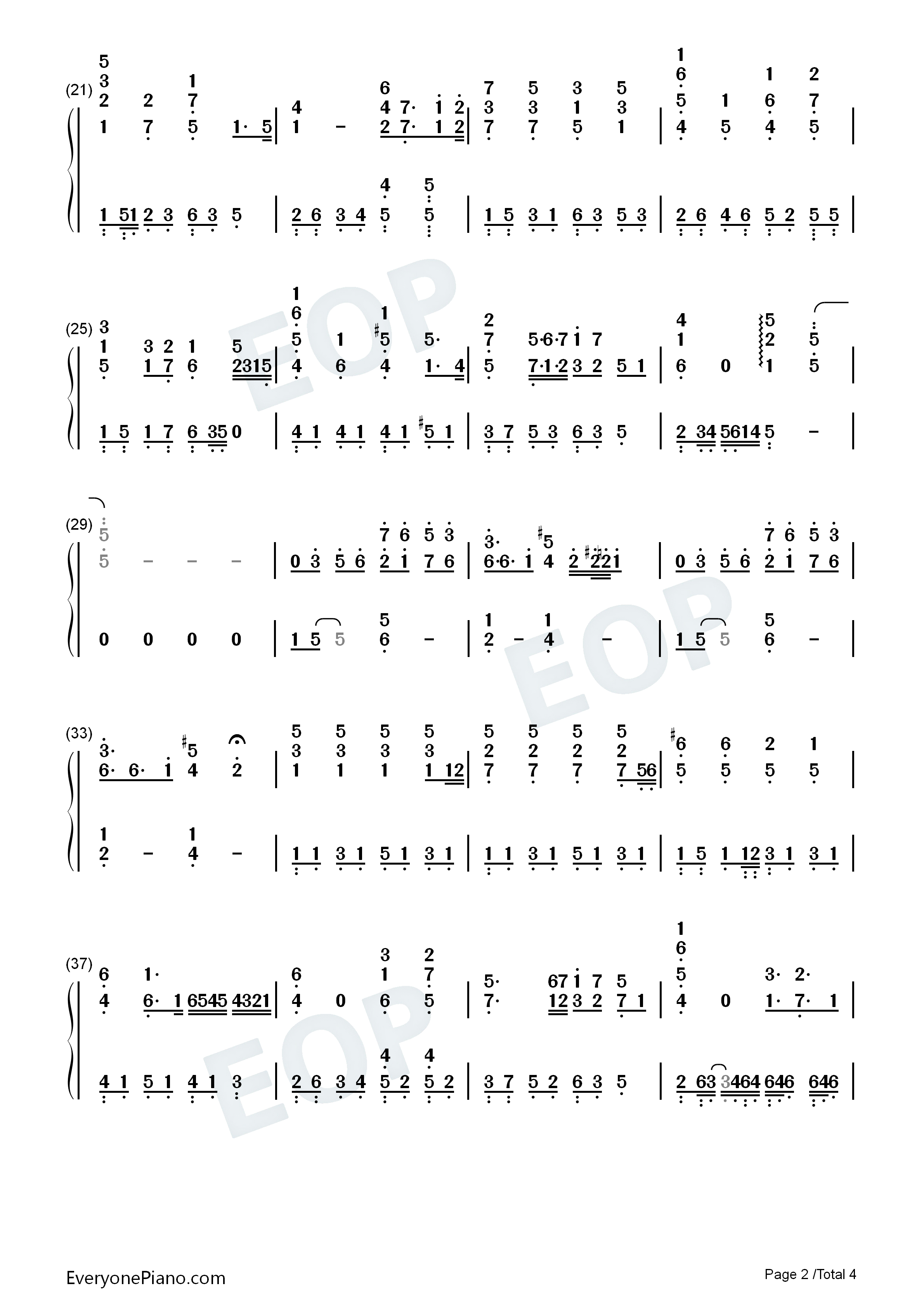 早开的晚霞钢琴简谱_林宥嘉演唱