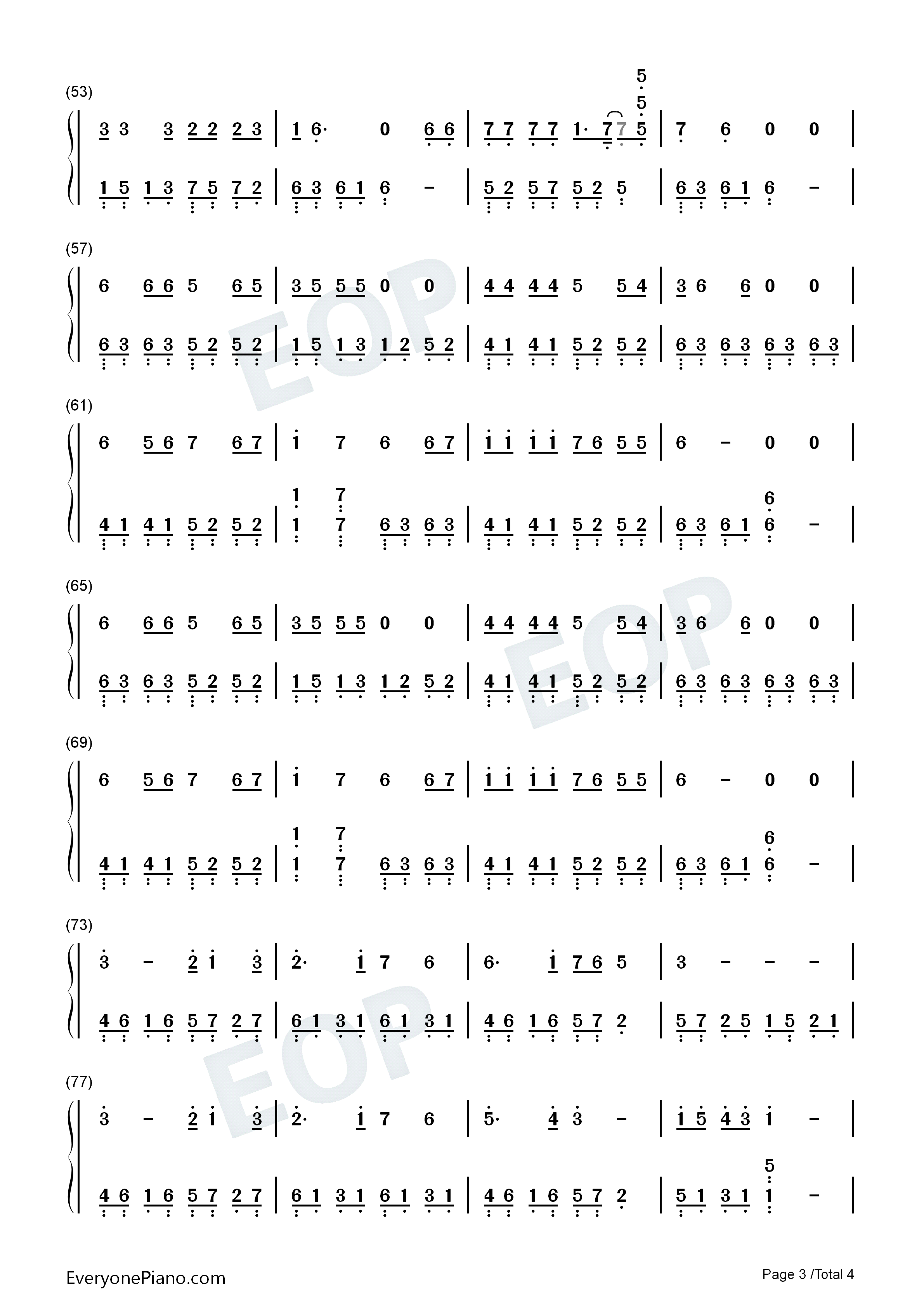 真情作祟钢琴简谱_李亚明演唱