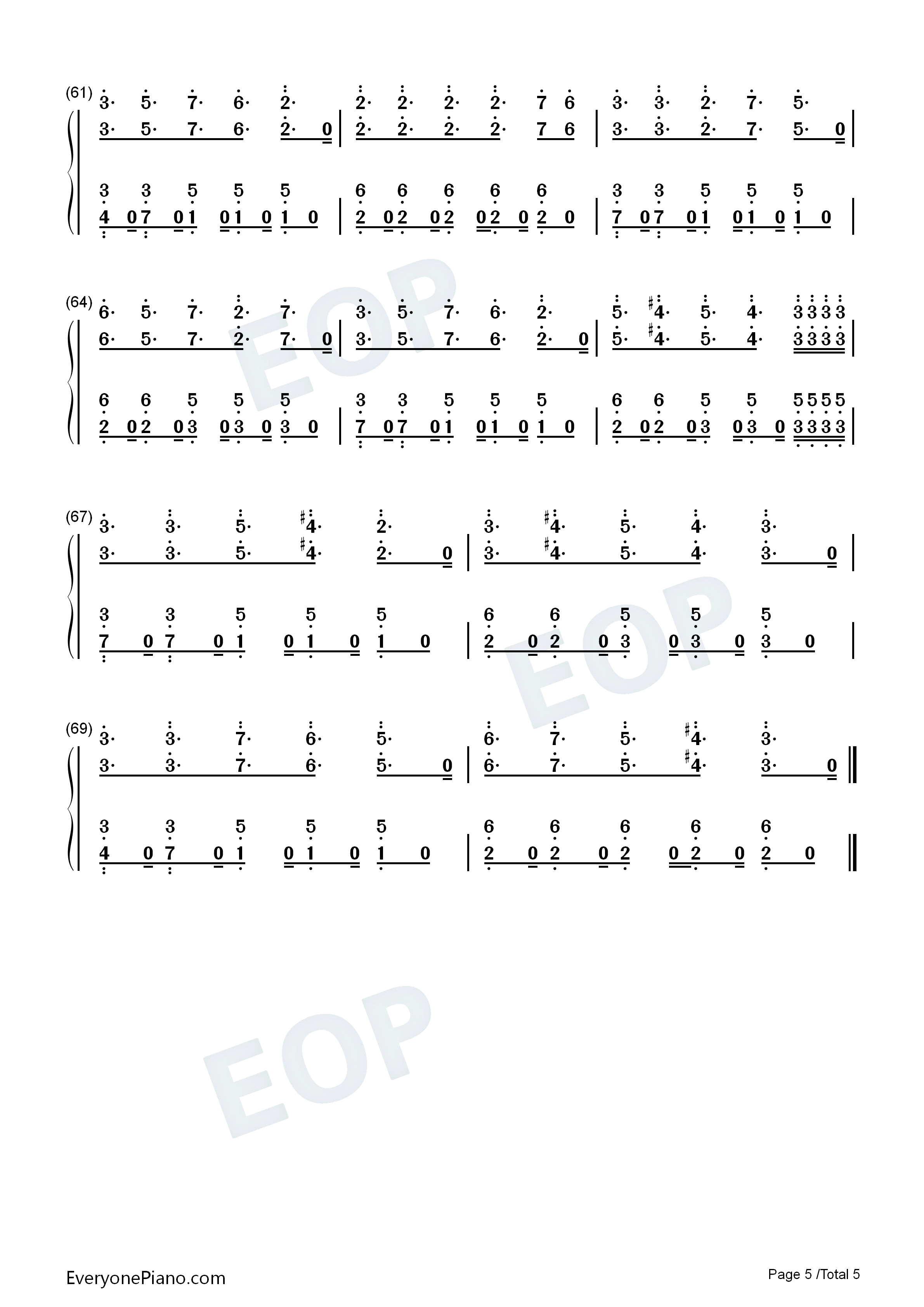 Higher钢琴简谱_Tobu演唱