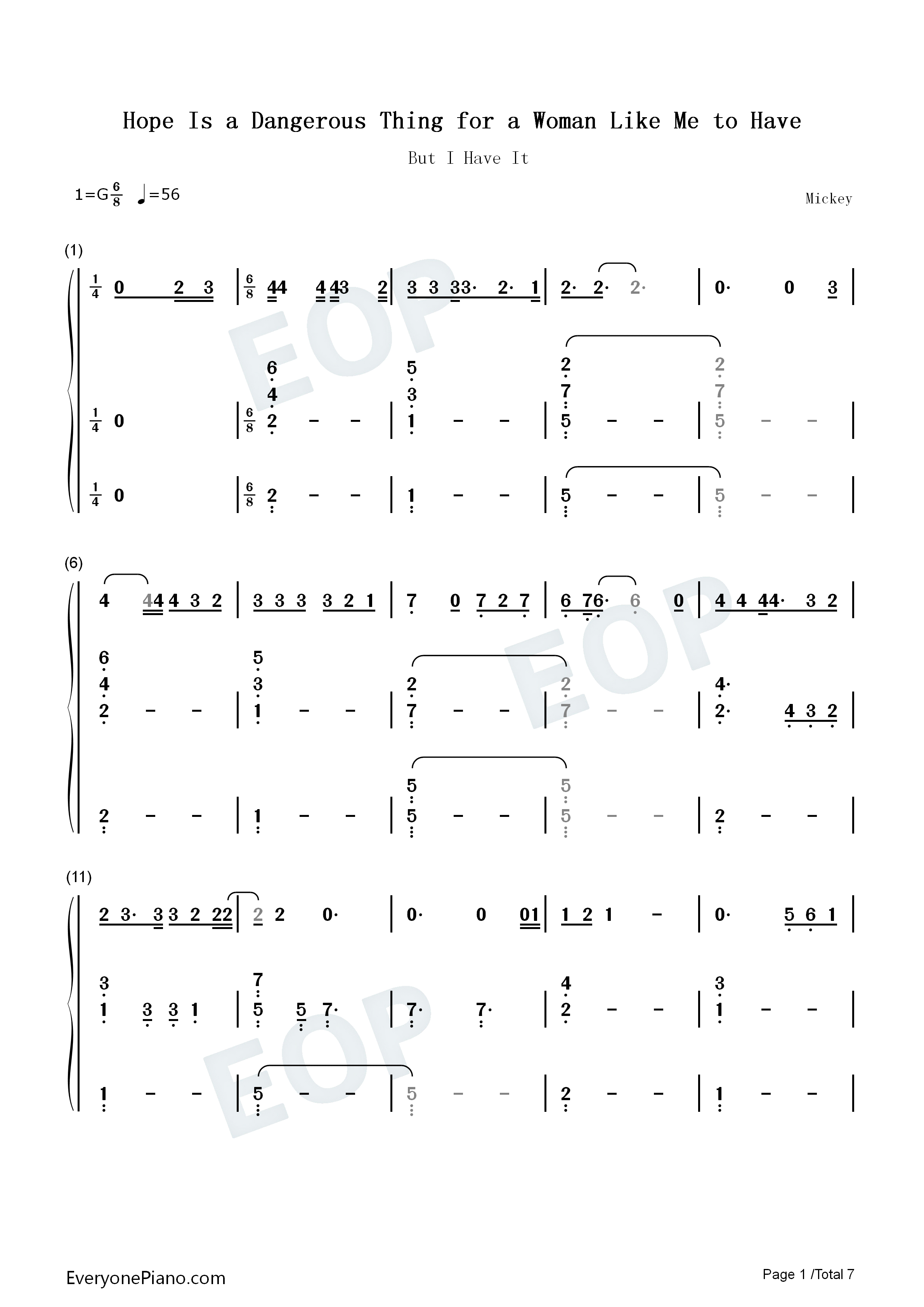 Hope_Is_a_Dangerous_Thing_for_a_Woman_Like_Me_to_Have_–_but_I_Have_It钢琴简谱_Lana_Del_Rey演唱