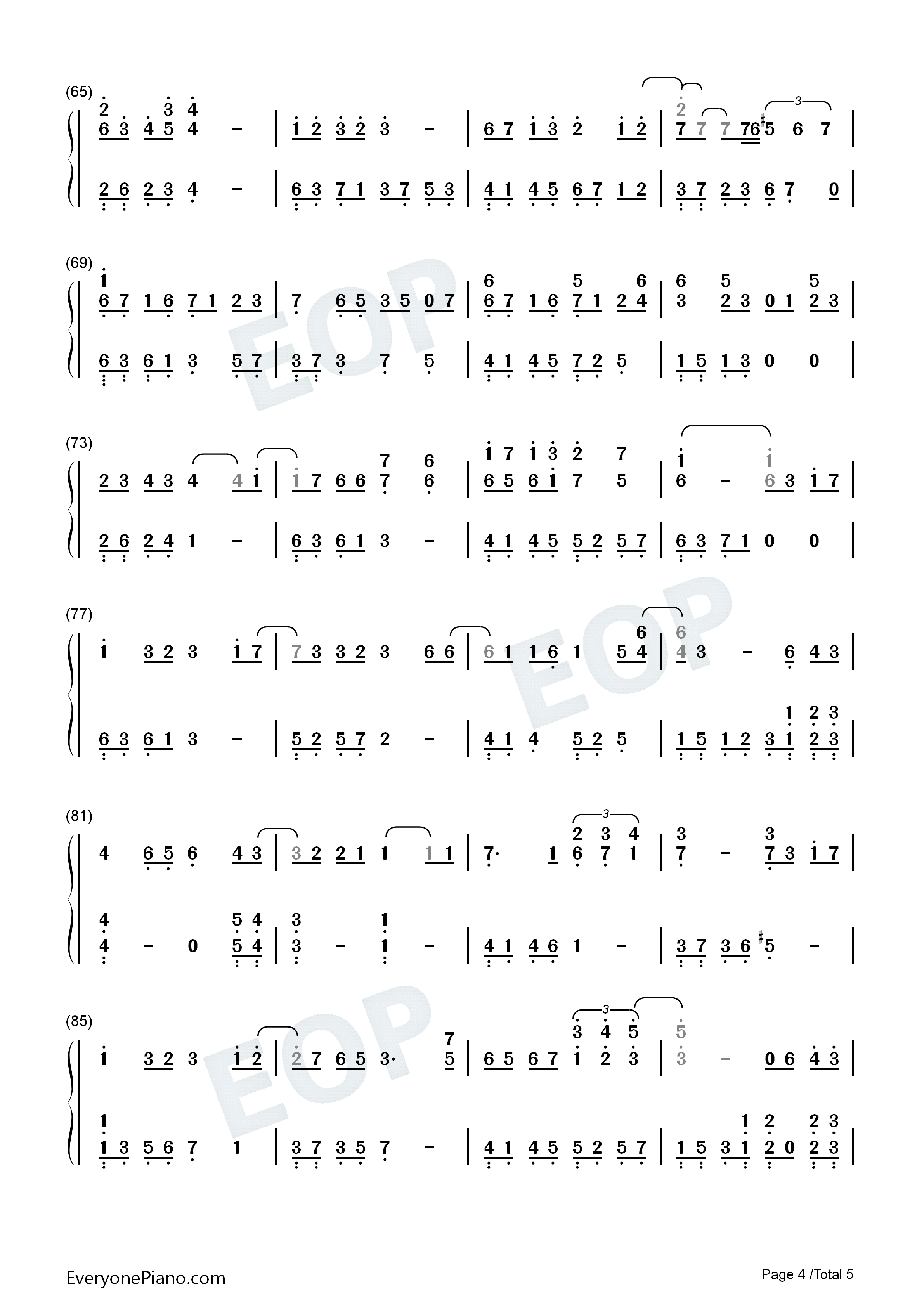 昙花一现雨及时钢琴简谱_周深_郑云龙演唱