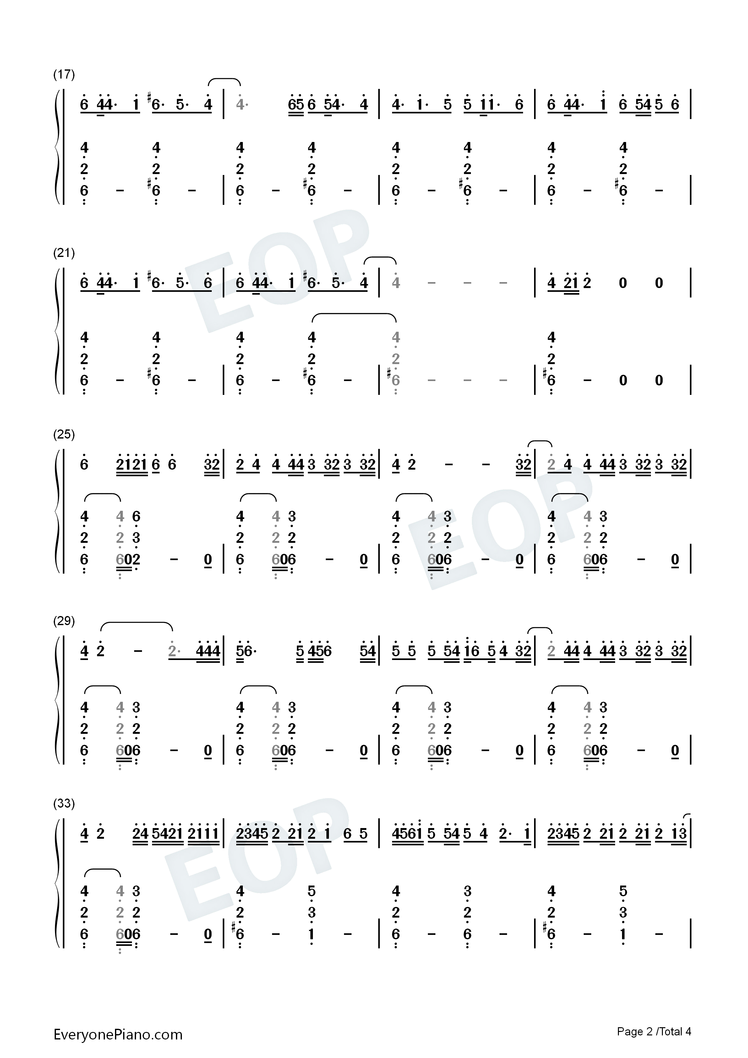 Im_Ready钢琴简谱_Sam_Smith_Demi_Lovato演唱