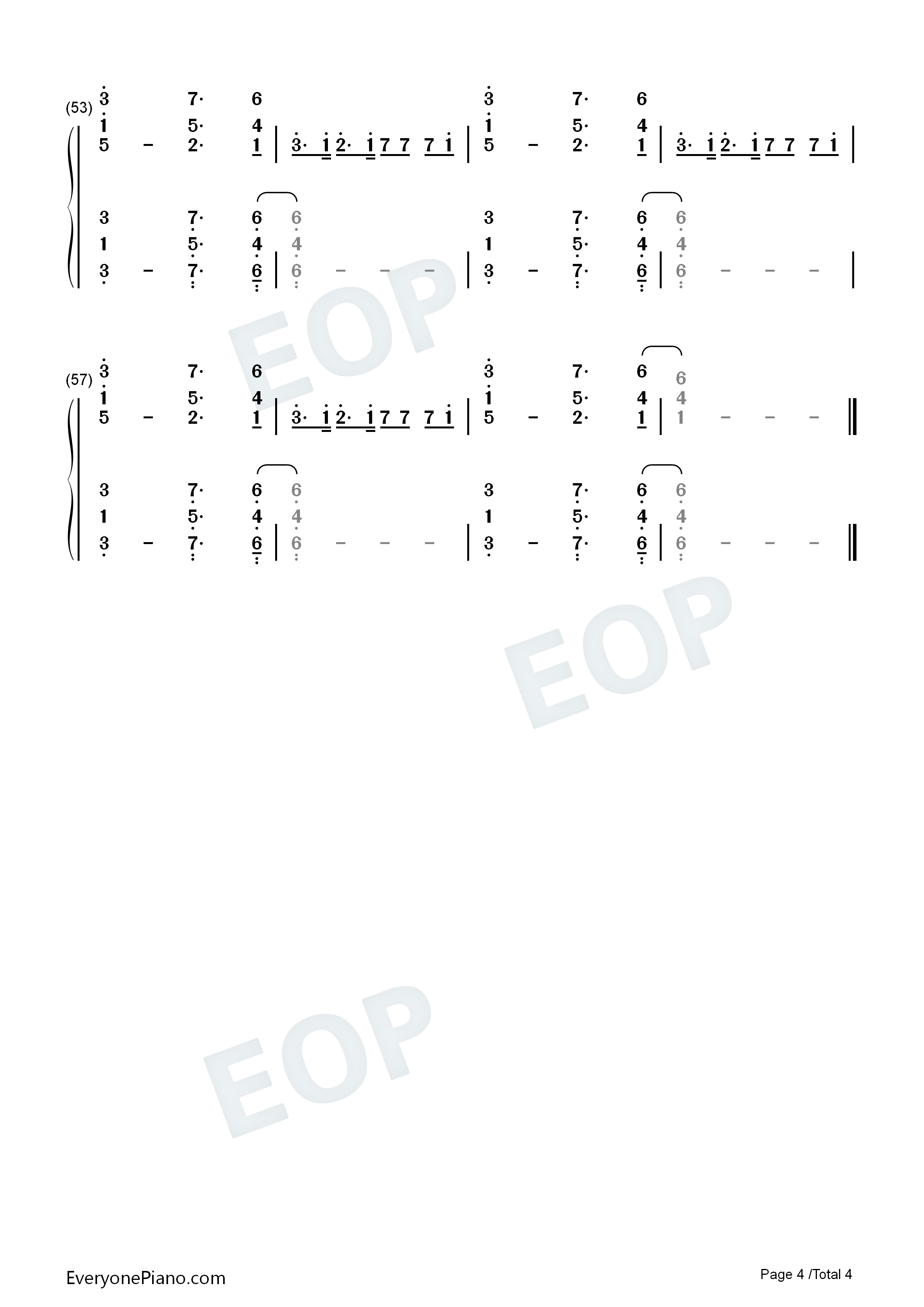 1_Sided_Love钢琴简谱_Blackbear演唱