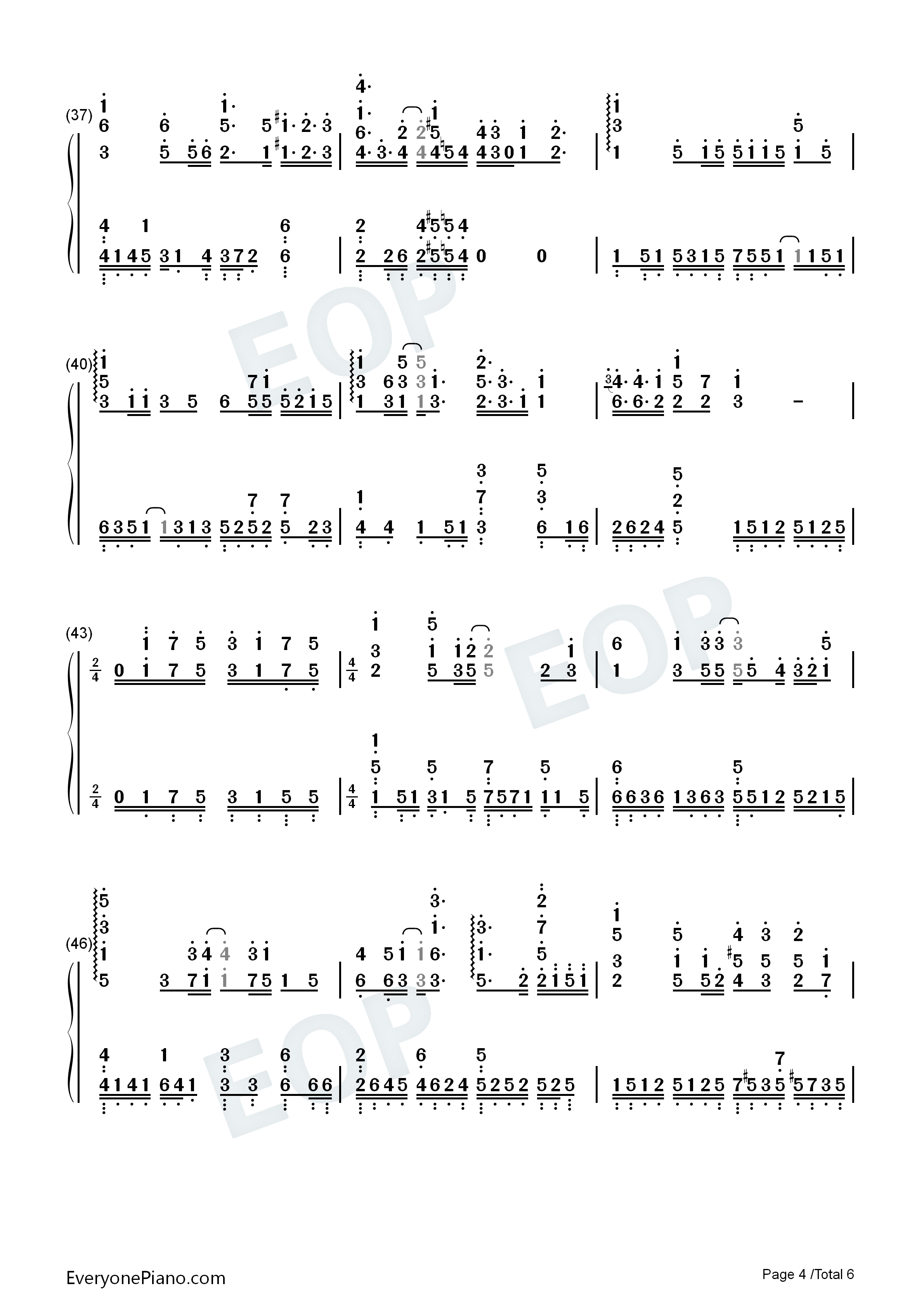 雪花落下钢琴简谱_周深演唱