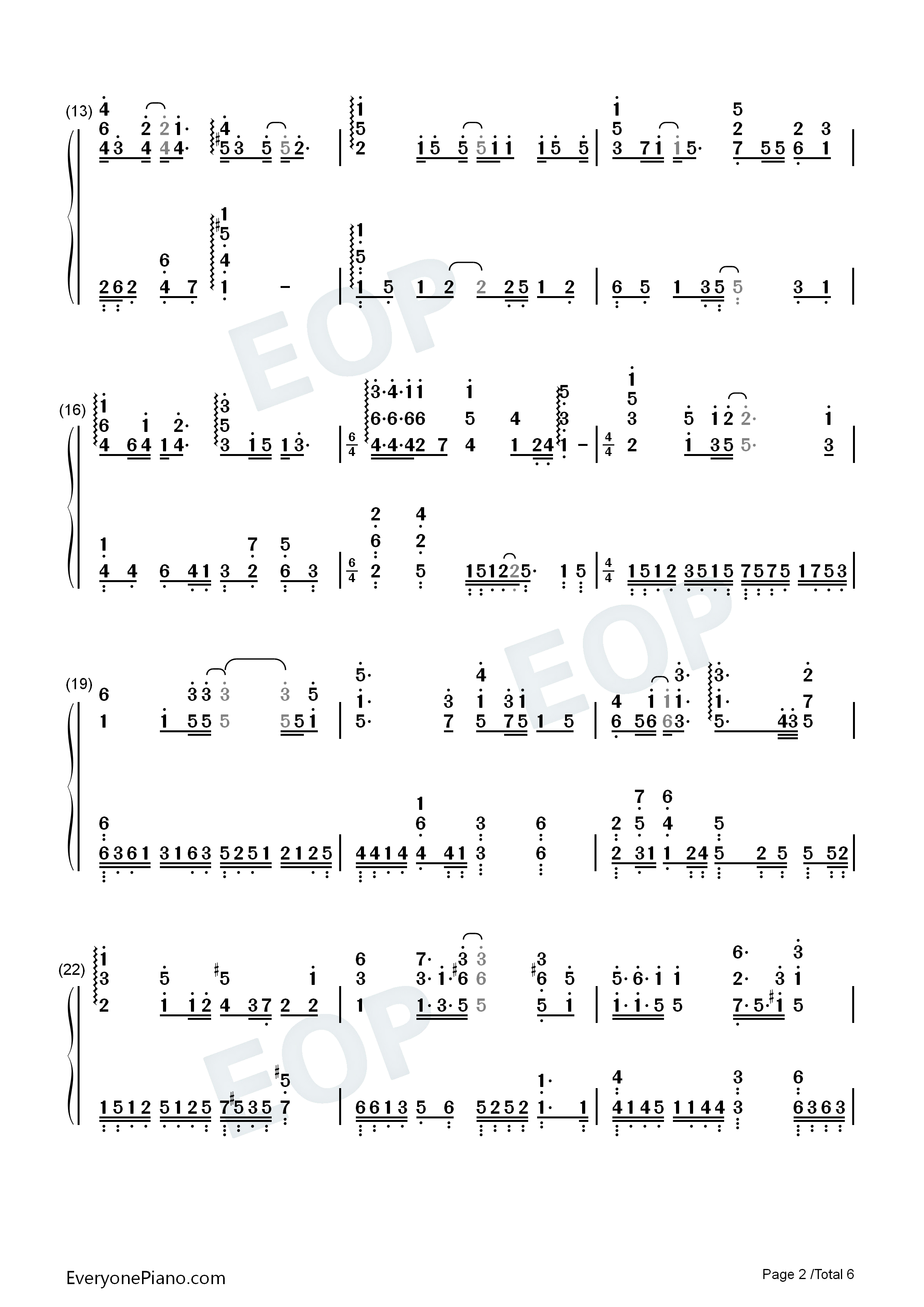 雪花落下钢琴简谱_周深演唱