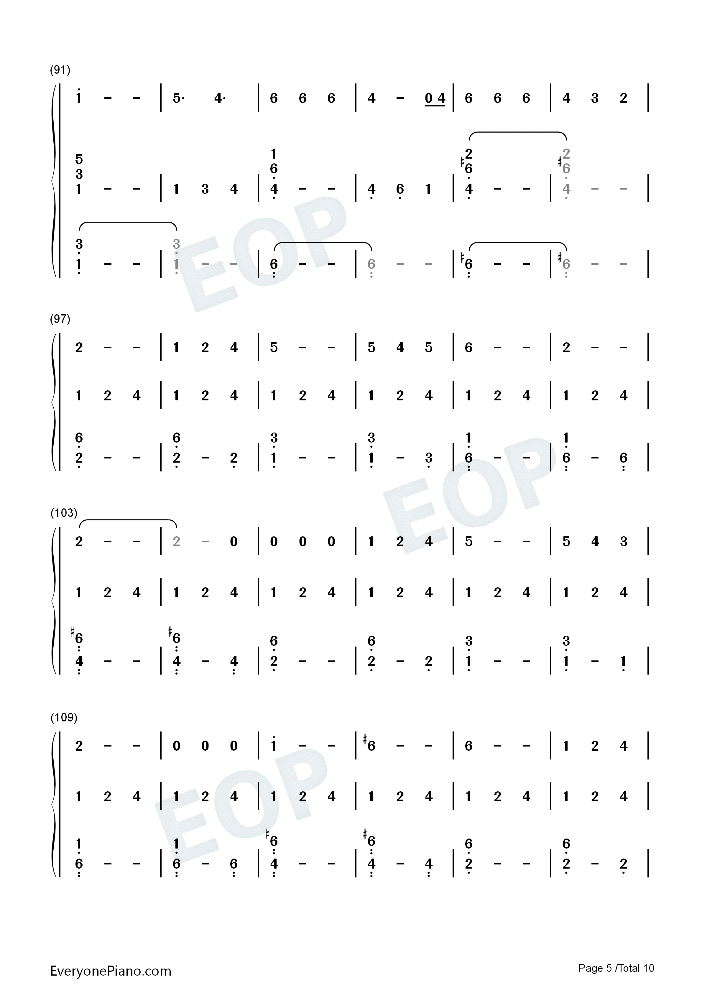 Lover_of_Mine钢琴简谱_5_Seconds_of_Summer演唱