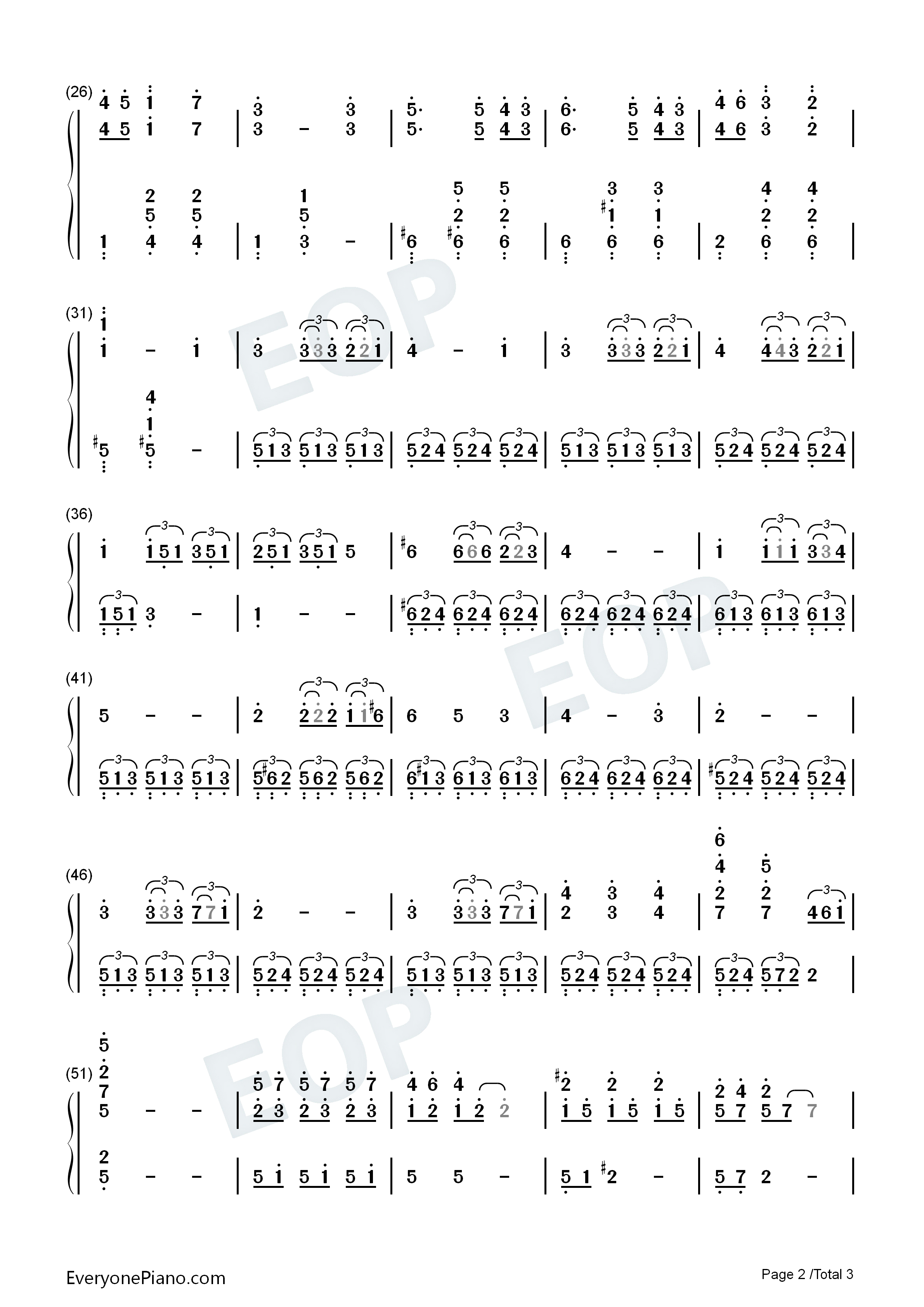 The_Song_for_My_Brother钢琴简谱_南惠胜_高恩静演唱