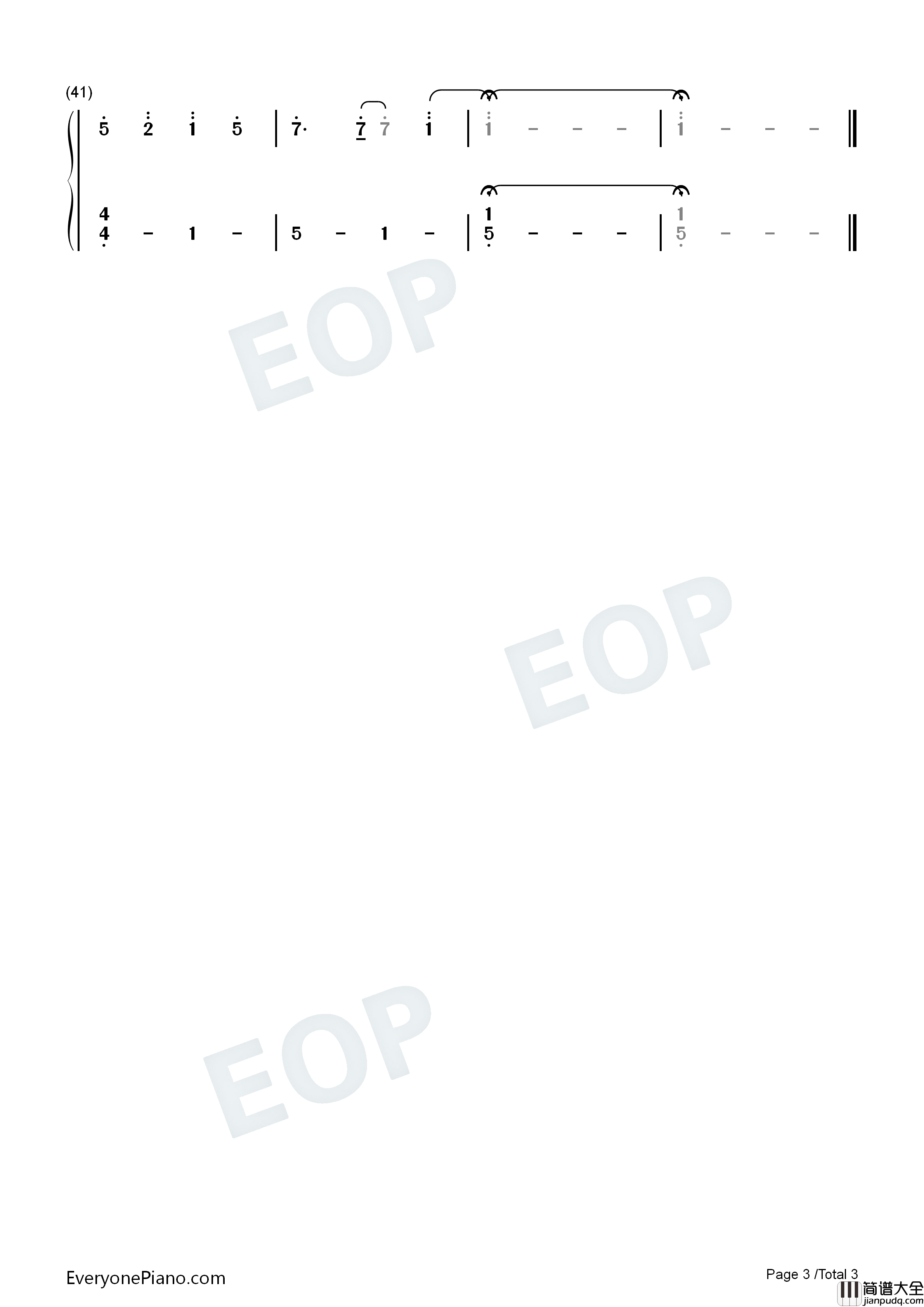 His_Theme钢琴简谱_Toby_Fox演唱