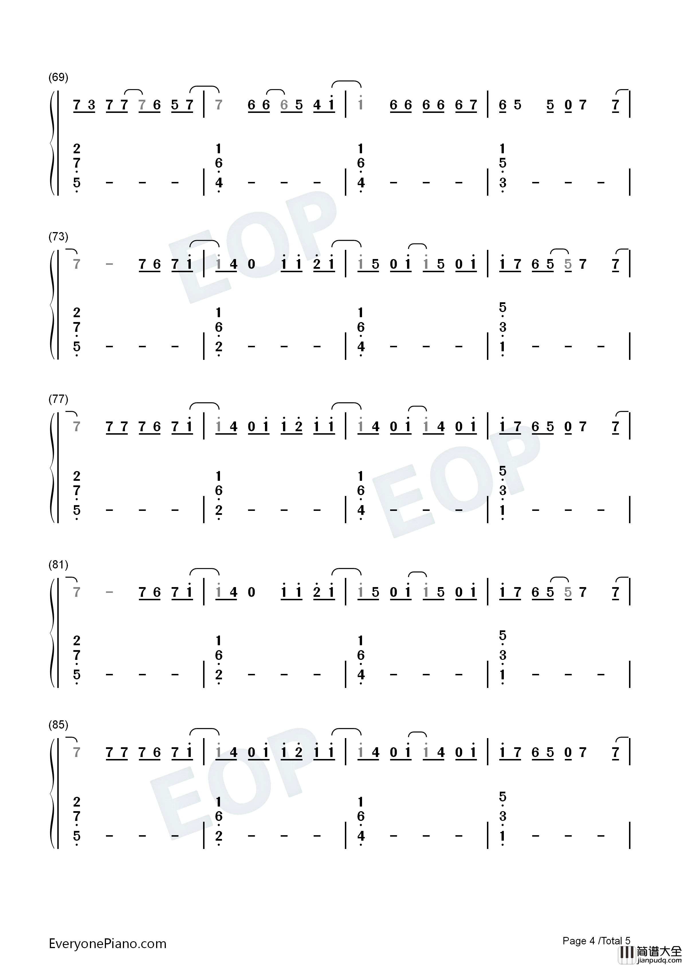 Just_Sing钢琴简谱_Justin_Timberlake_Ludwig_Göransson_Max_Martin_Sarah_Aarons演唱