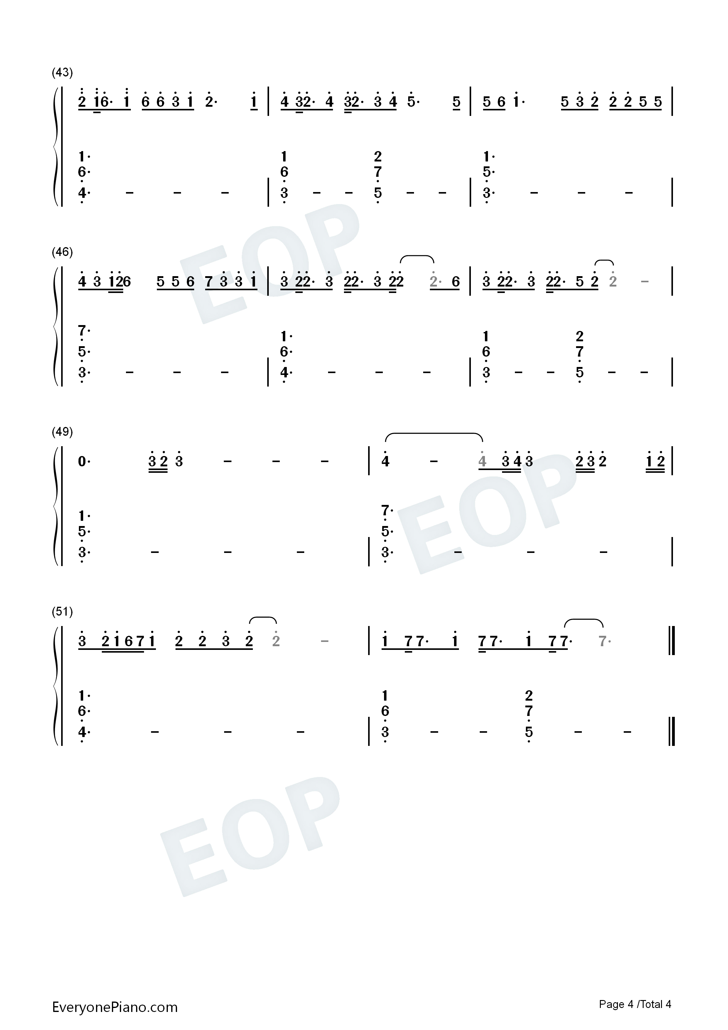 Stuck_with_U钢琴简谱_Ariana_Grande_Justin_Bieber演唱