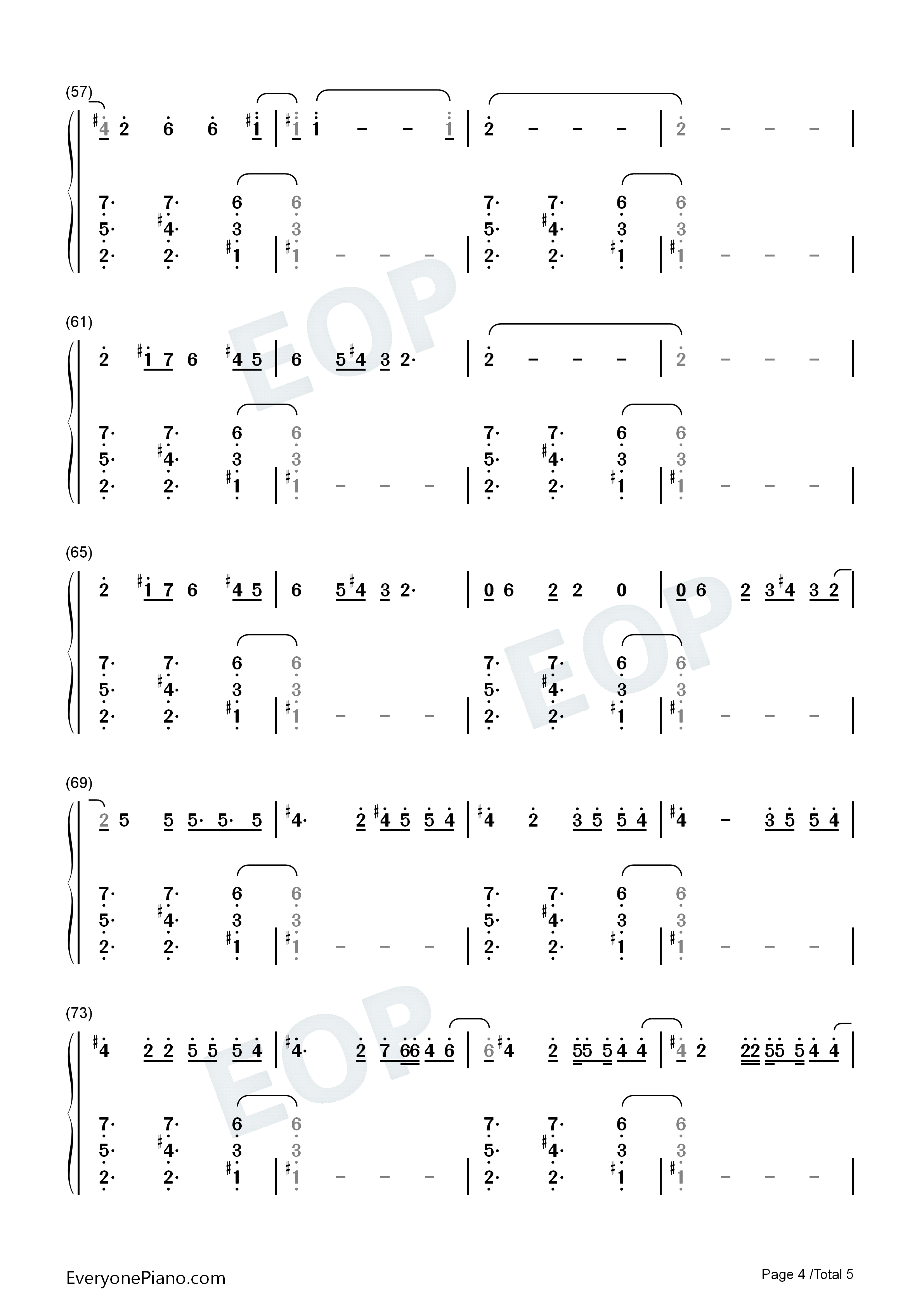 Daisies钢琴简谱_Katy_Perry演唱