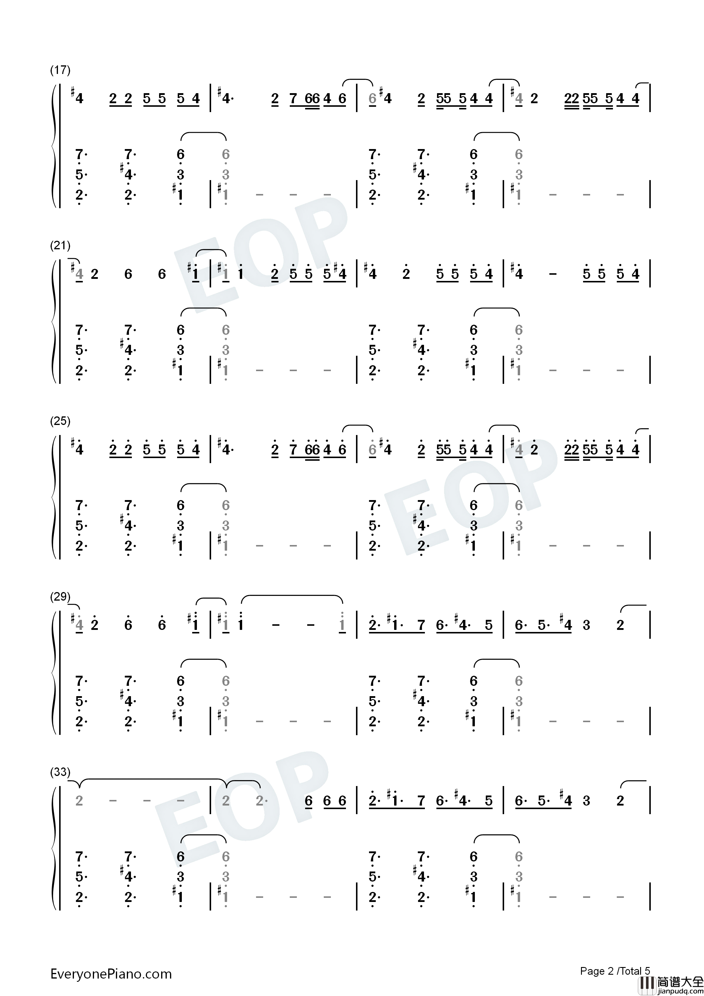 Daisies钢琴简谱_Katy_Perry演唱