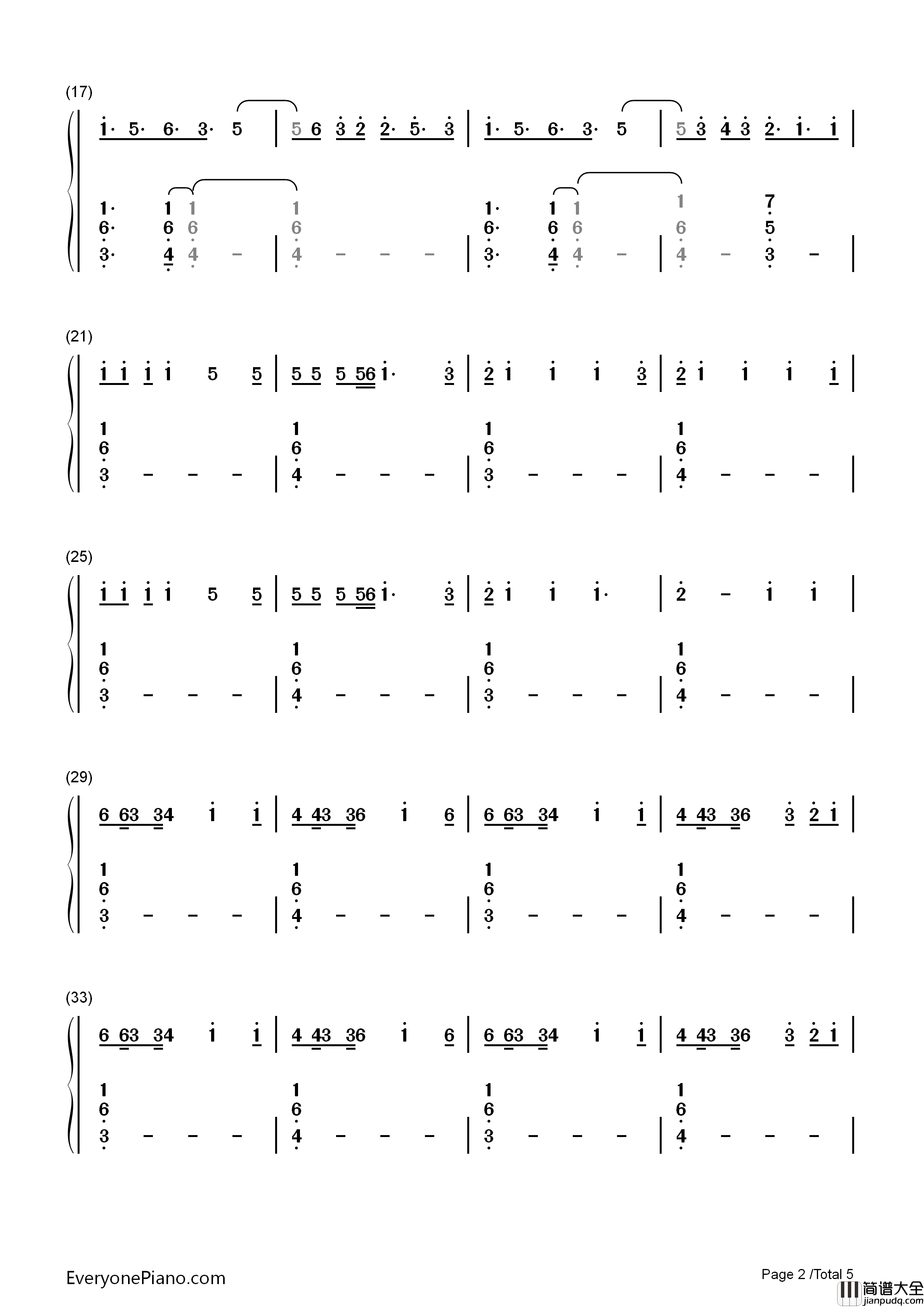 Rain_on_Me钢琴简谱_Lady_Gaga_Ariana_Grande演唱