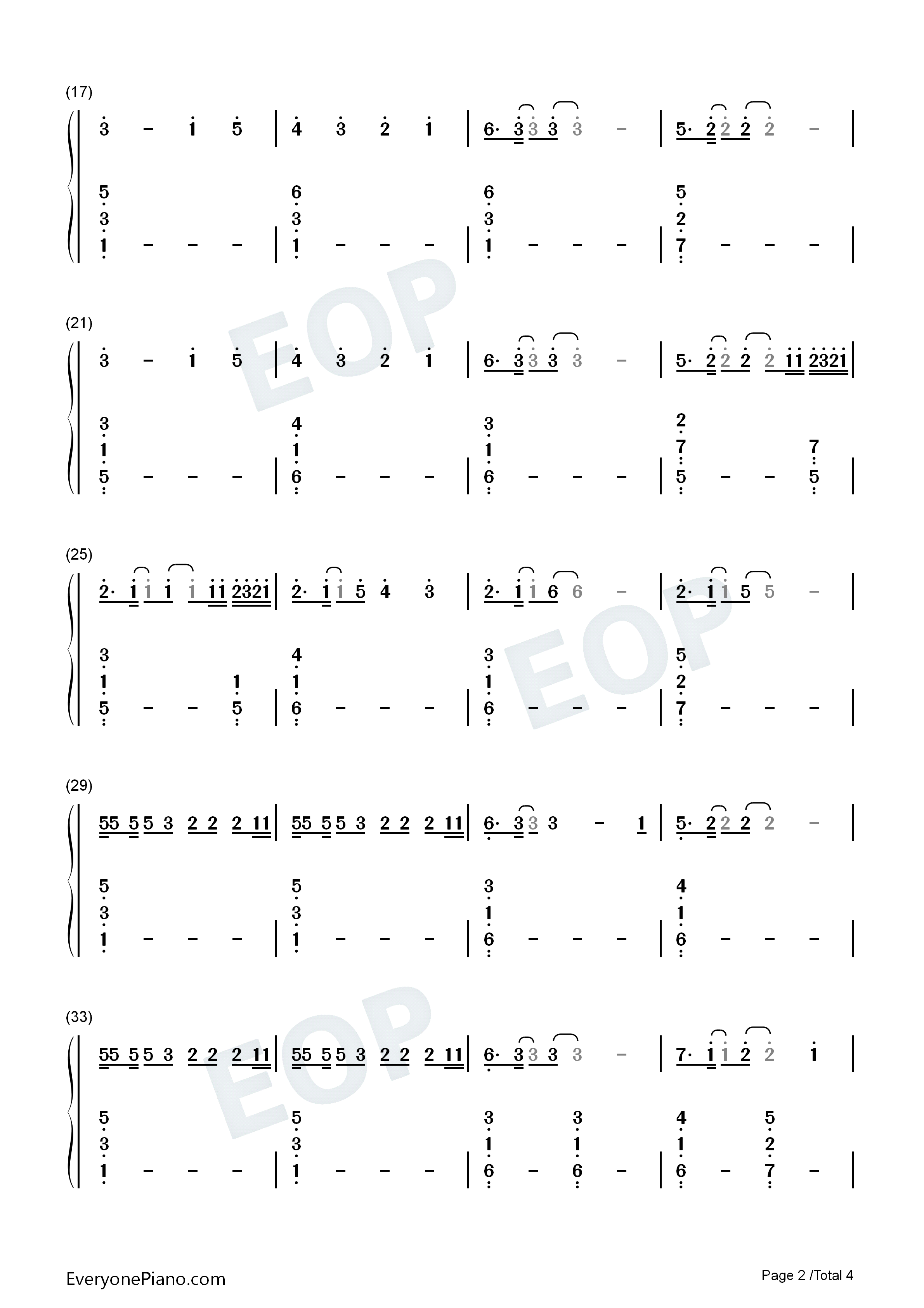 Always_You钢琴简谱_Louis_Tomlinson演唱