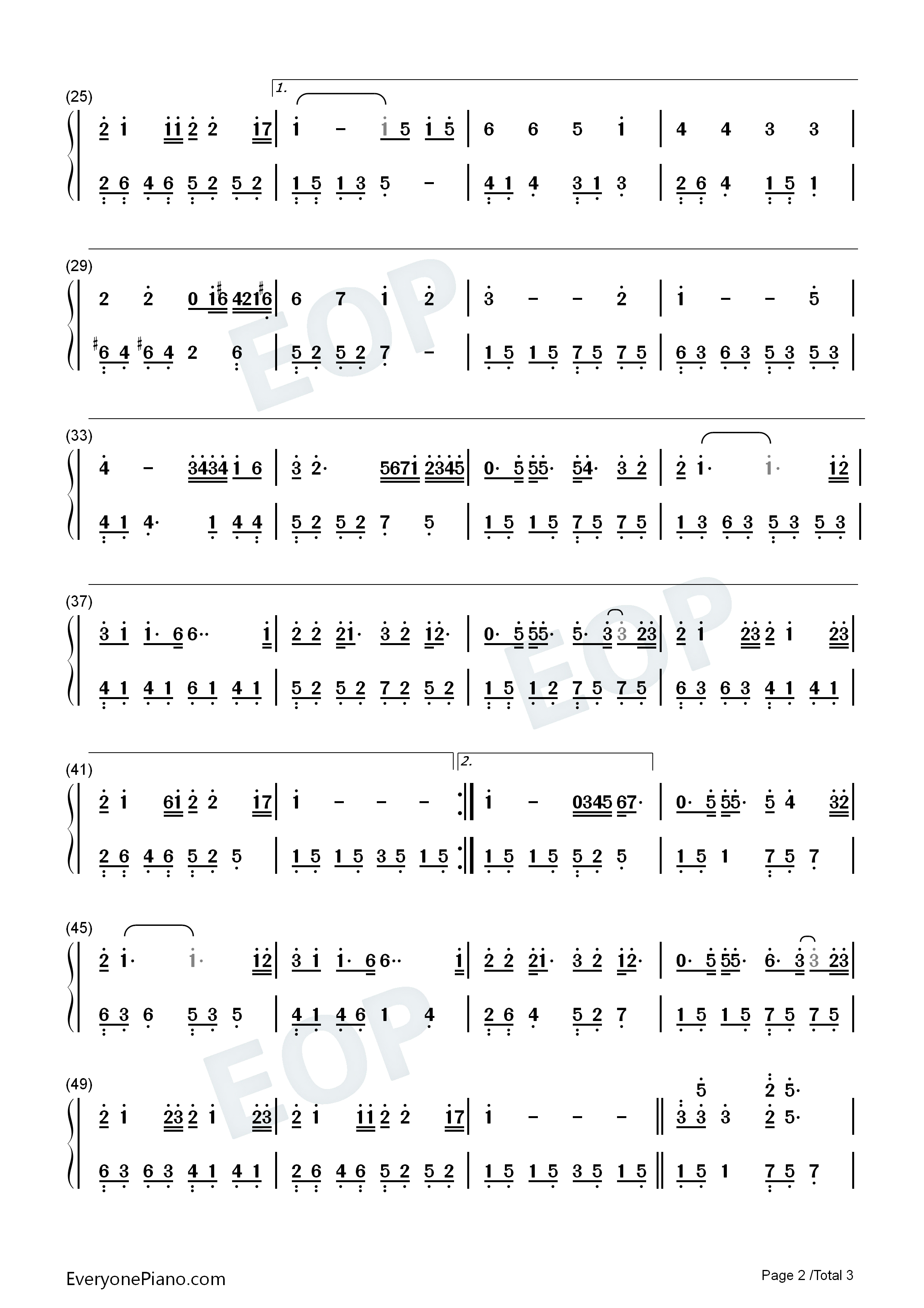 因为寂寞钢琴简谱_张艾嘉演唱