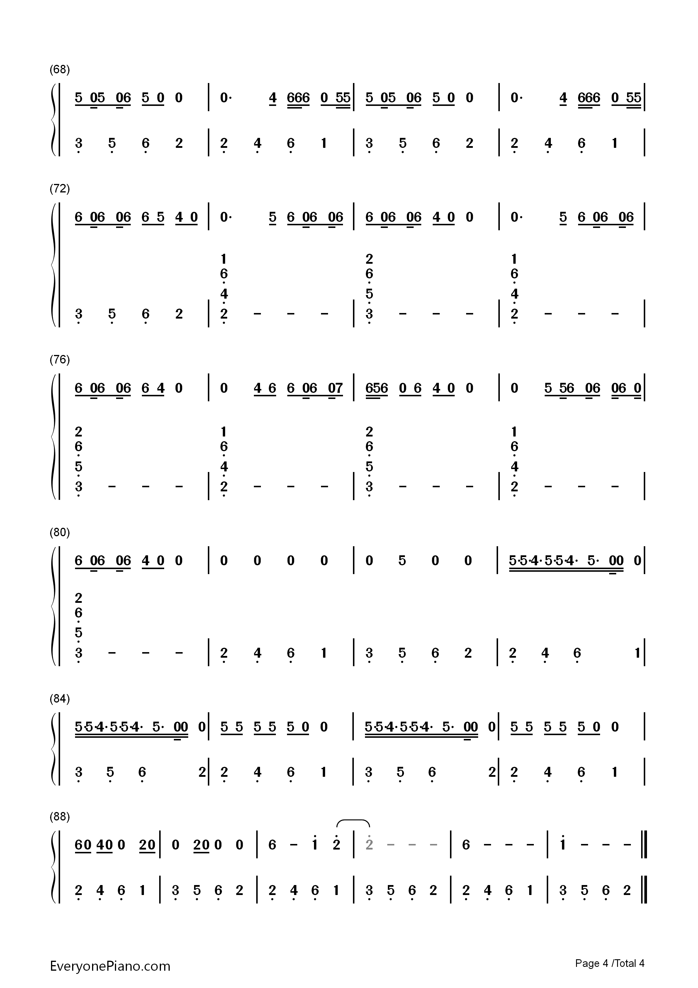 Pain_1993钢琴简谱_Drake演唱