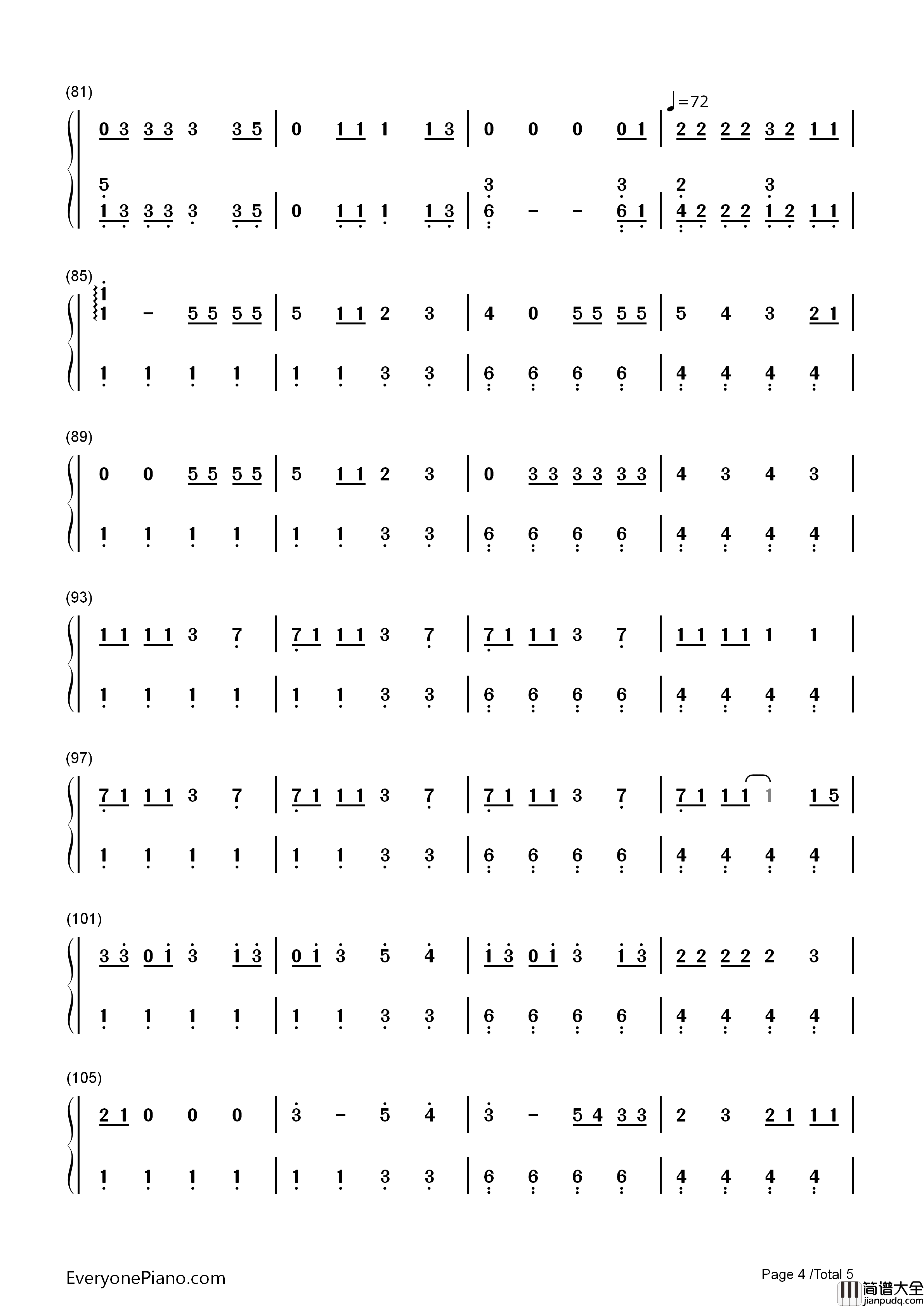 Nobody_but_You钢琴简谱_Blake_Shelton_Gwen_Stefani演唱