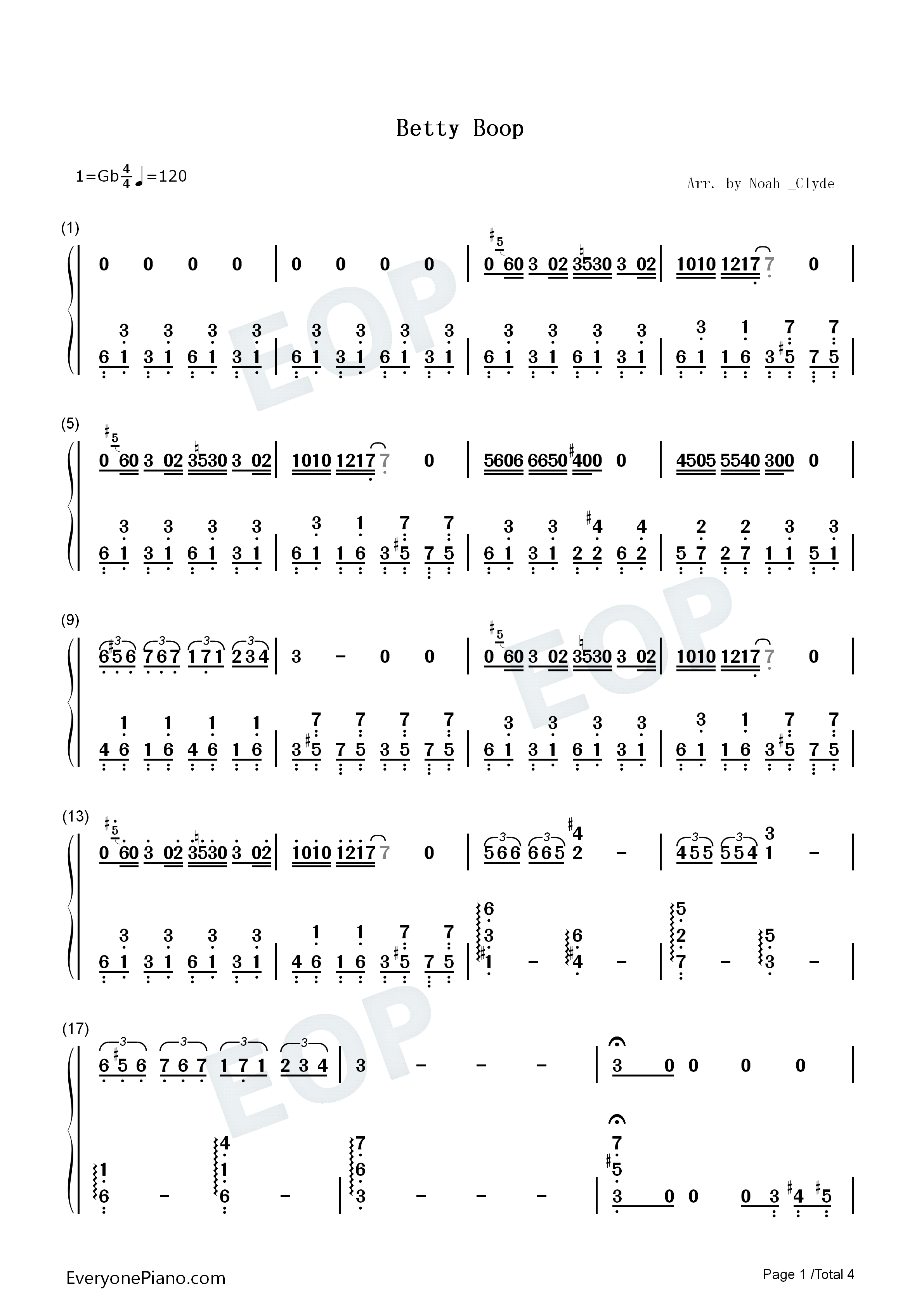 Betty_Boop钢琴简谱_Charlie_Puth演唱