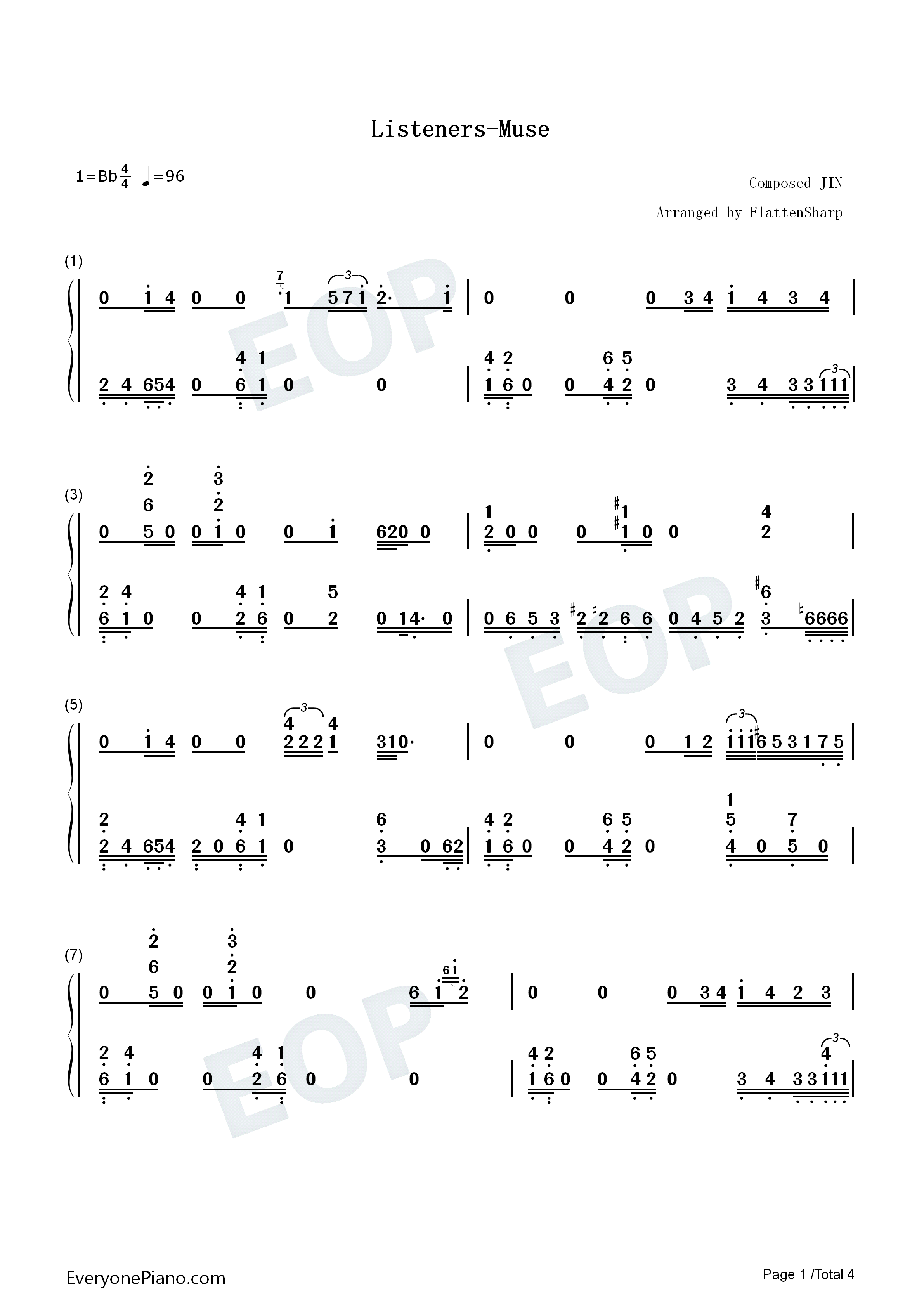 Muse钢琴简谱_高桥李依演唱