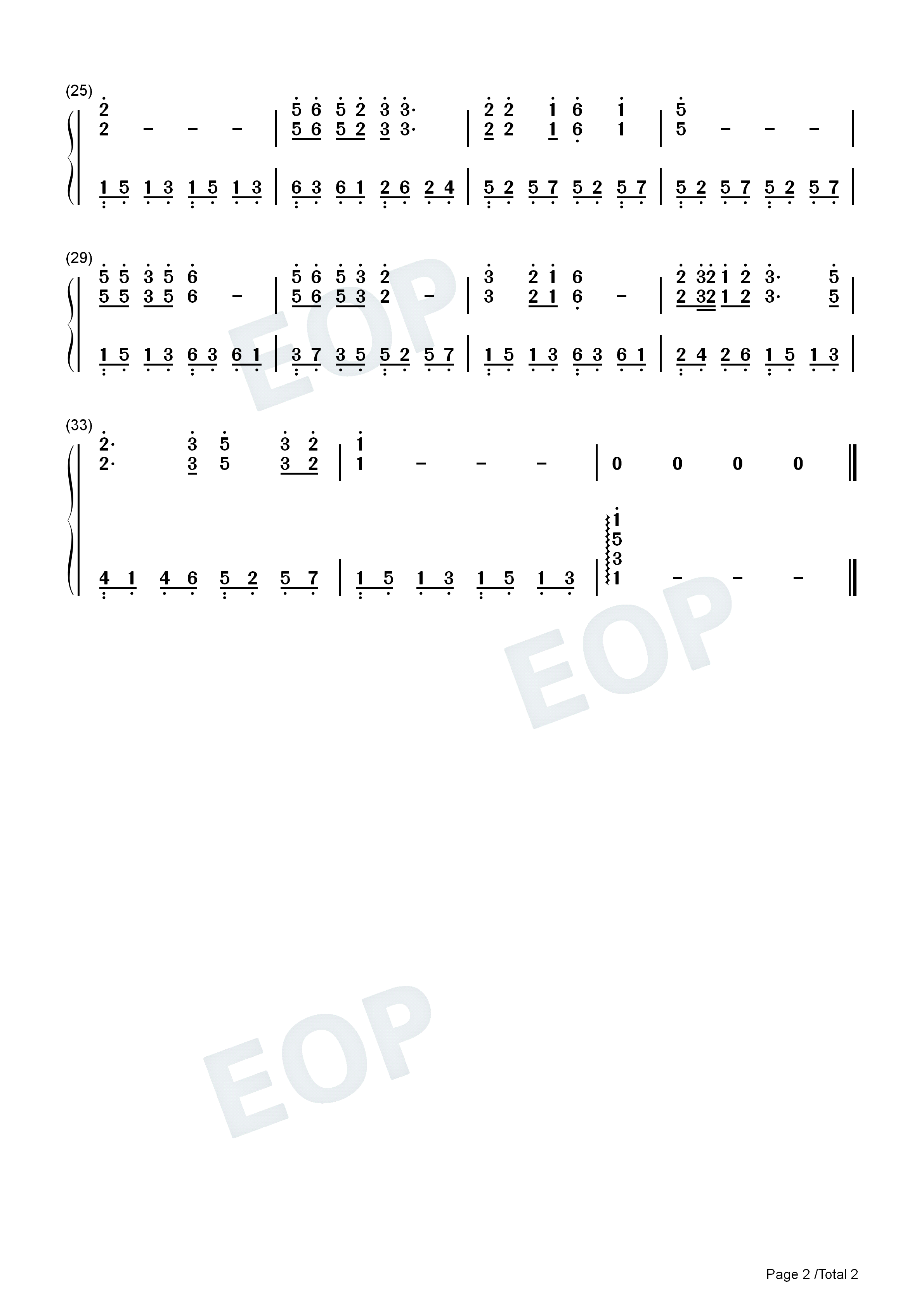友谊之光钢琴简谱_Maria_Cordero演唱