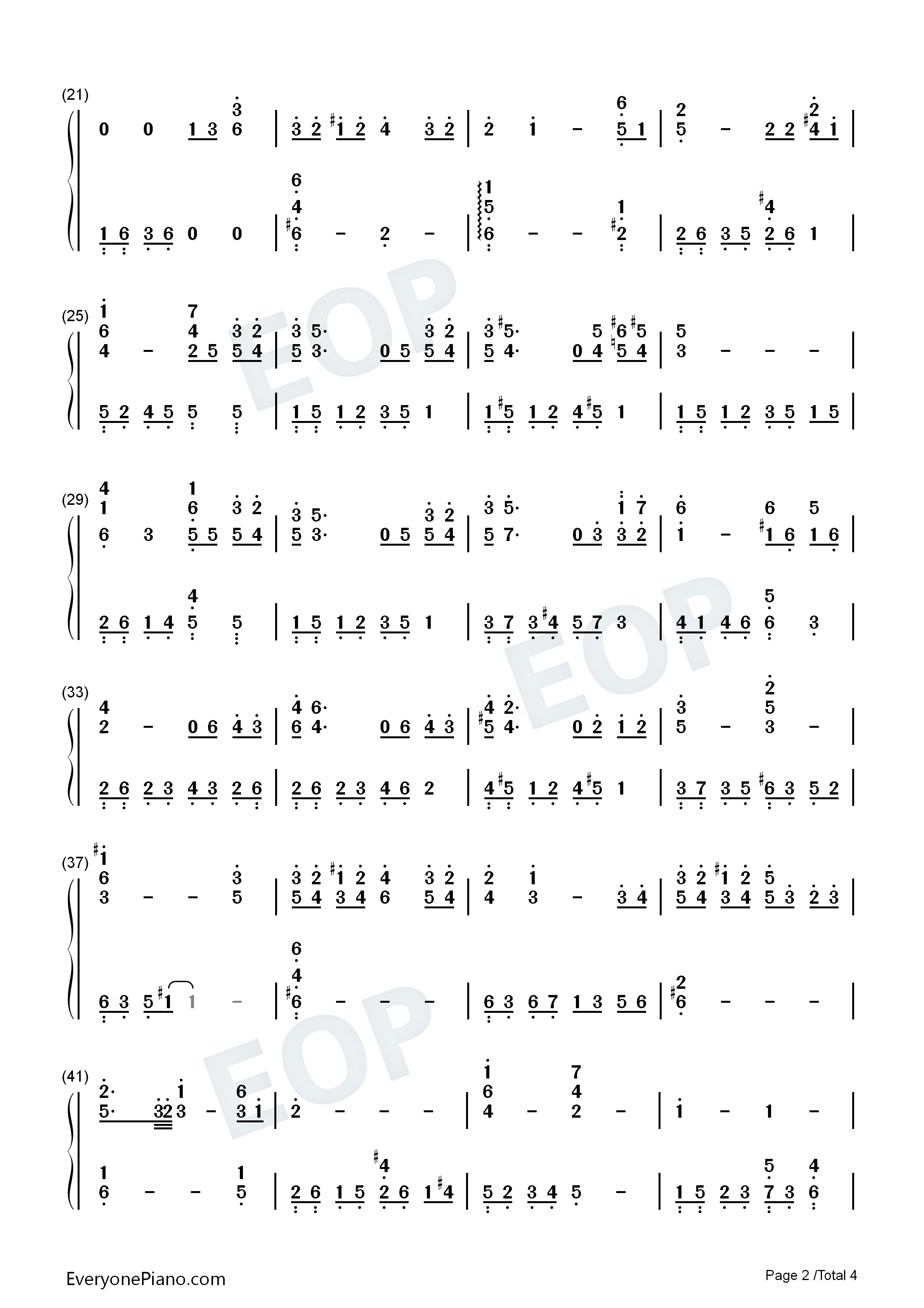 最终幻想VII_Tifa主题曲钢琴简谱_植松伸夫演唱