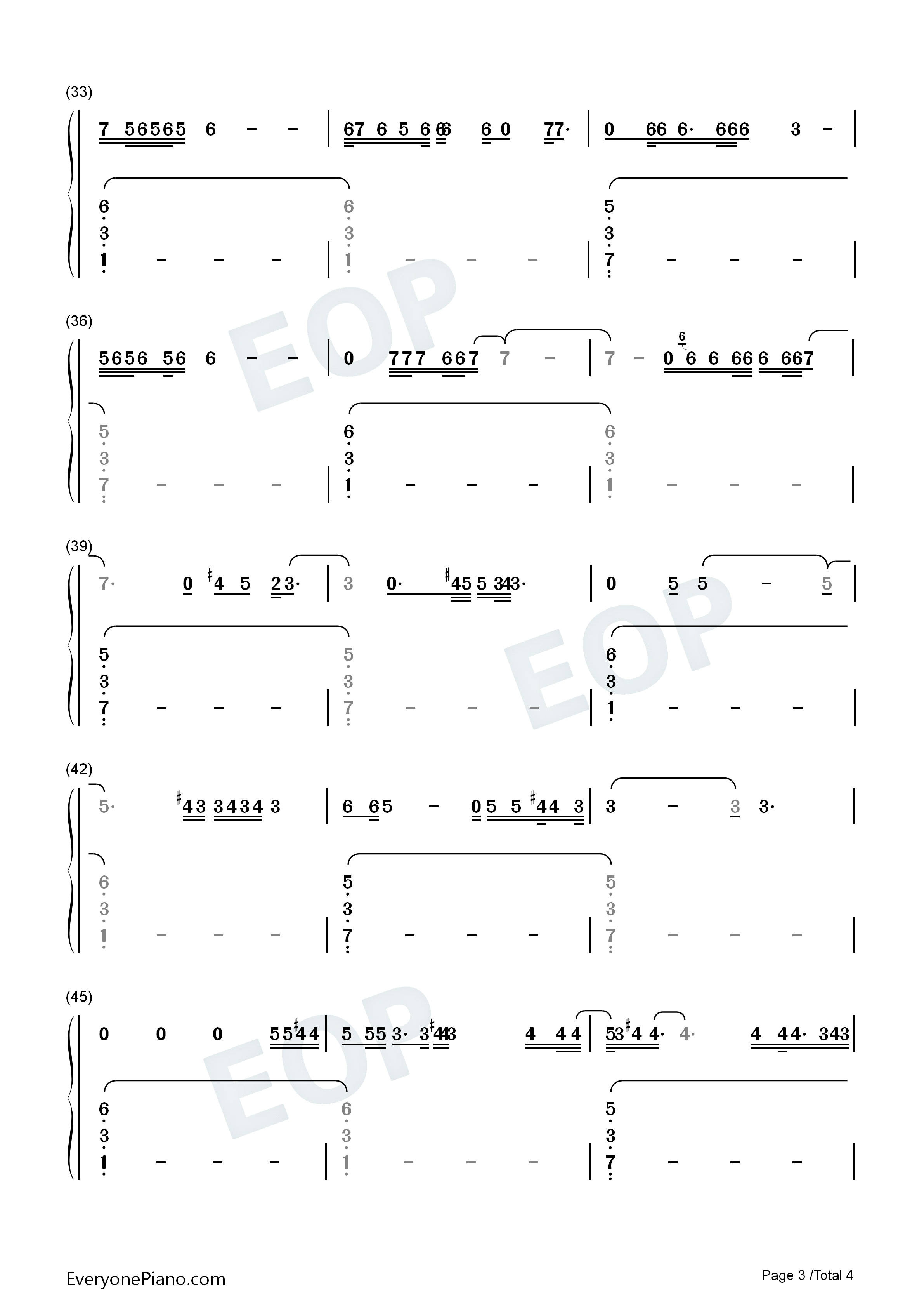 Not_My_Responsibility钢琴简谱_Billie_Eilish演唱