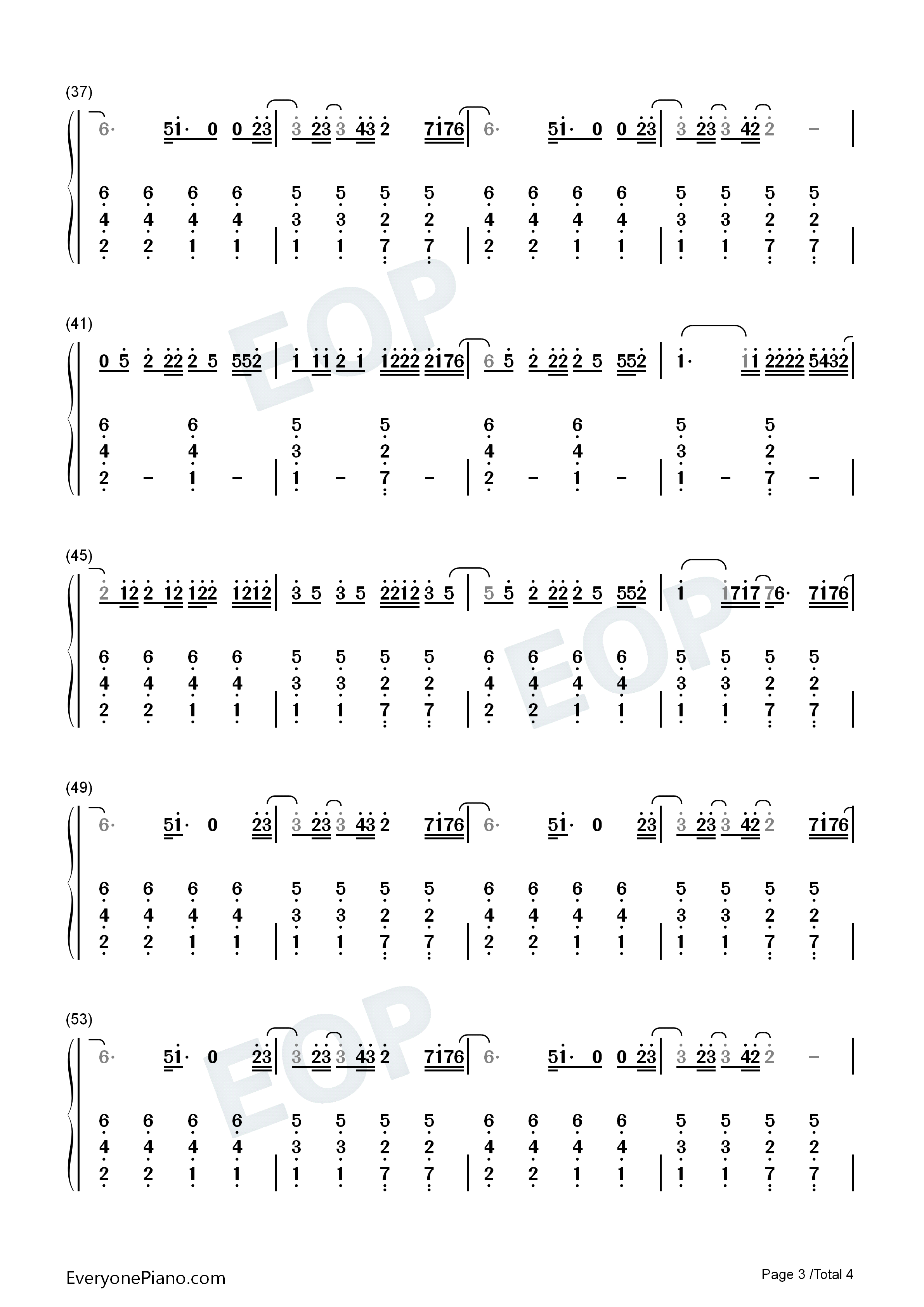 Past_Life钢琴简谱_Trevor_Daniel_Selena_Gomez演唱