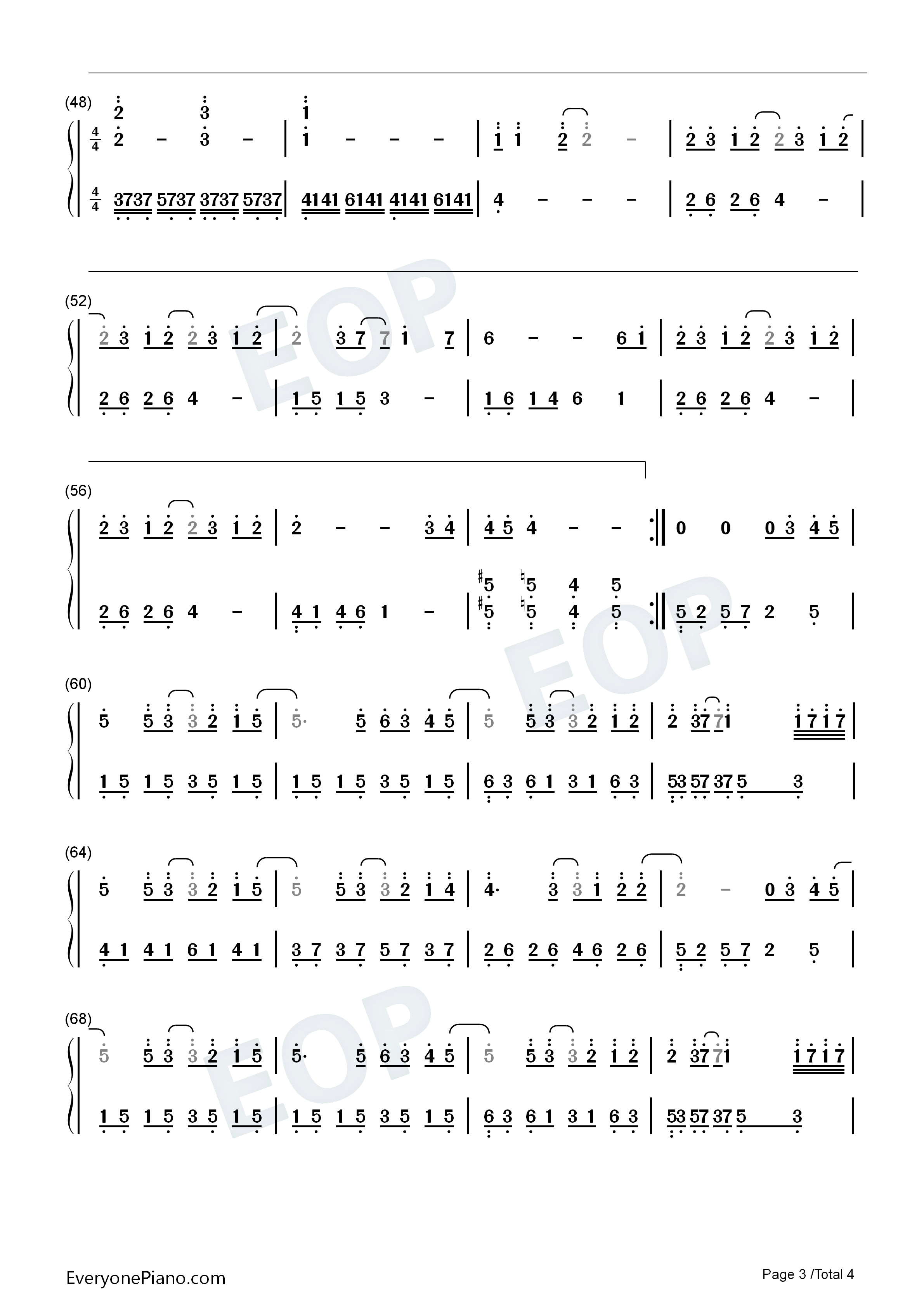 皆可钢琴简谱_田馥甄演唱