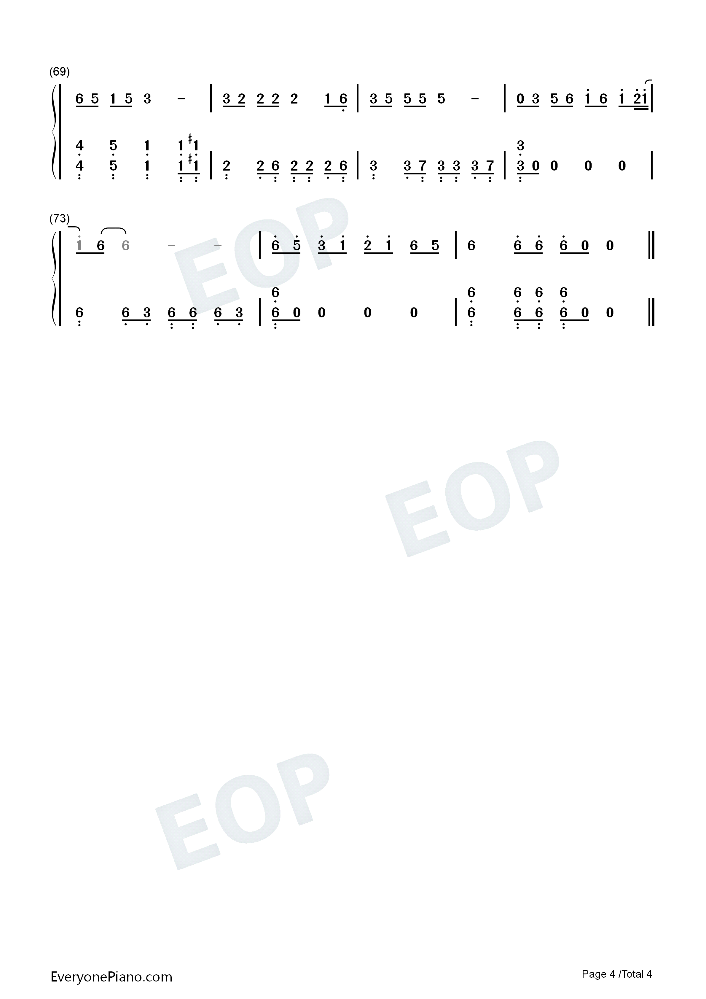 无人熟识钢琴简谱_江蕙演唱
