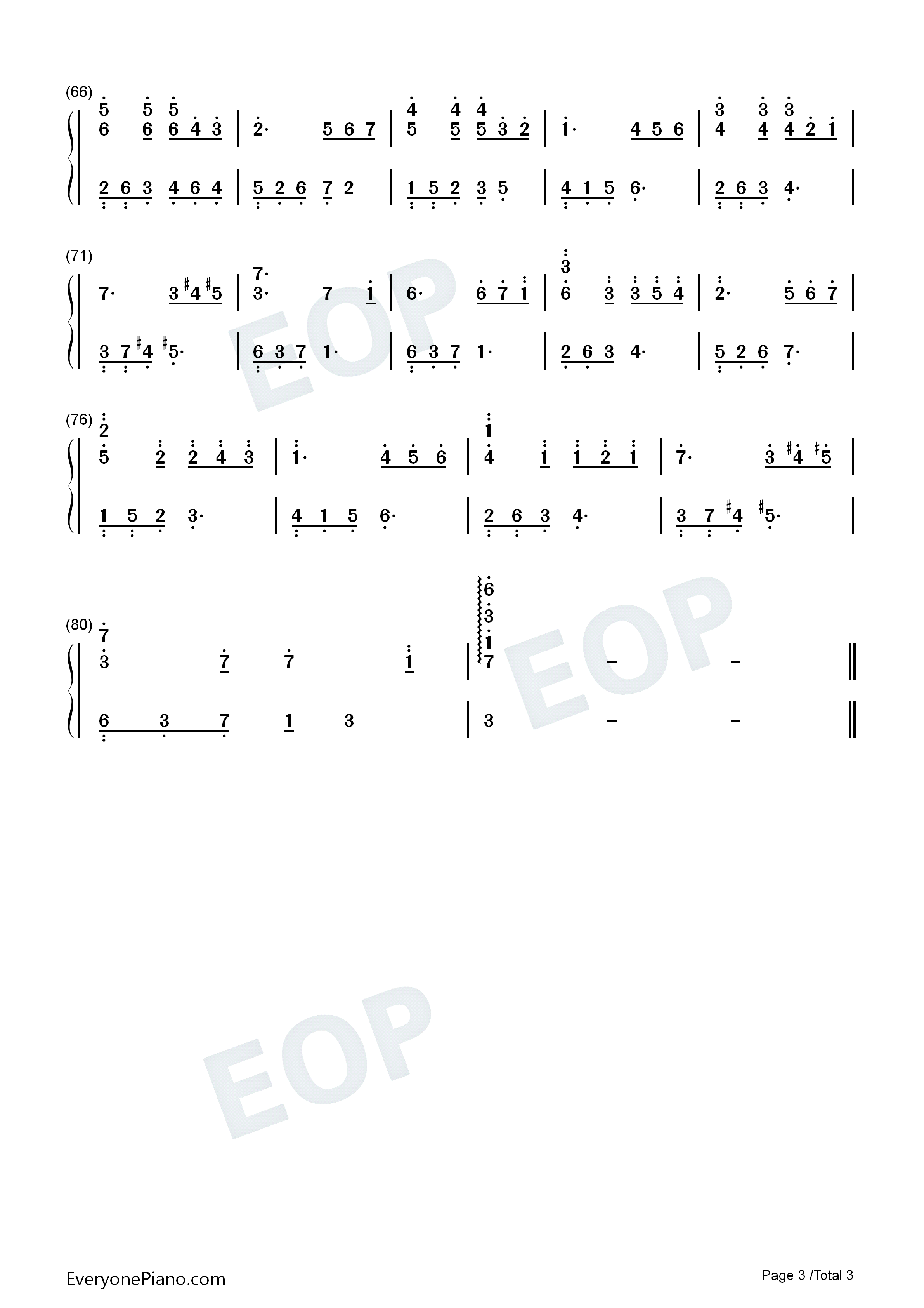 那天的遇见钢琴简谱_赵海洋演唱