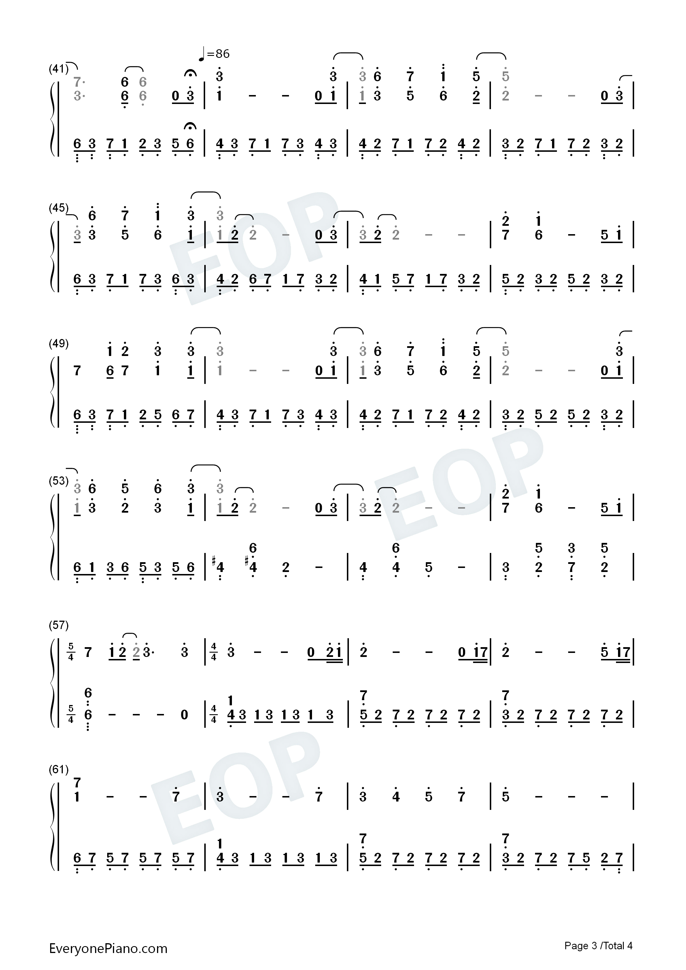 sign_钢琴简谱_Chouchou演唱